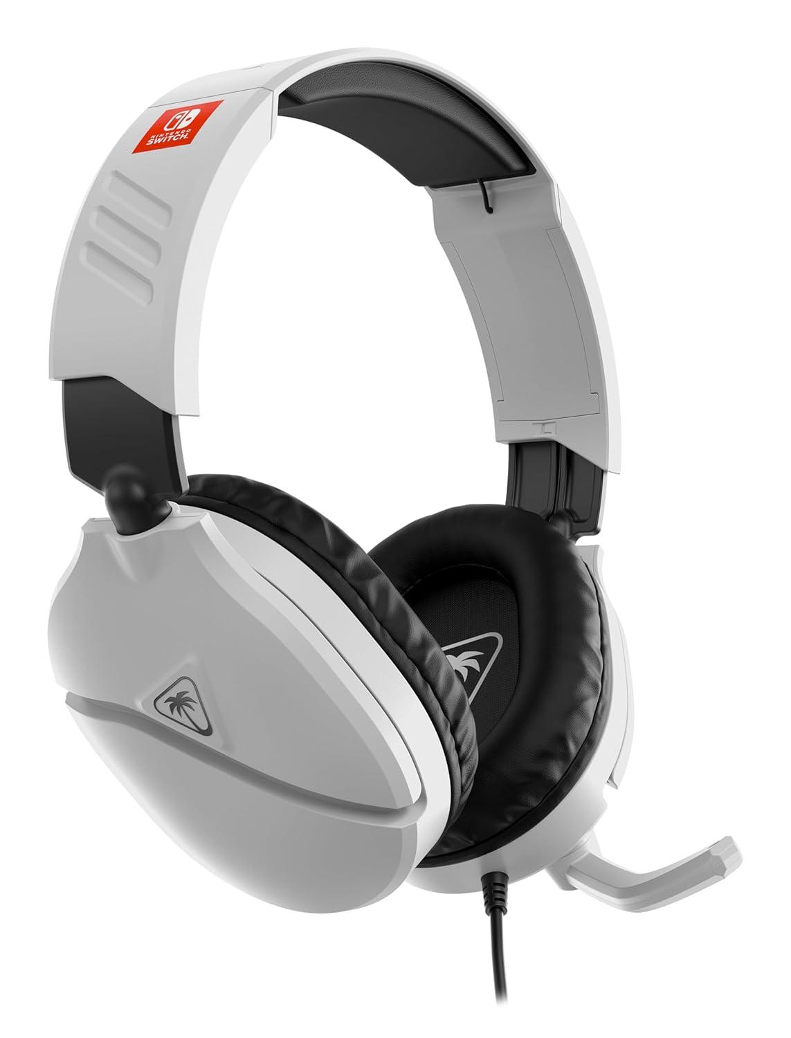 image:imageTurtle Beach Recon 70 Multiplatform Gaming Headset for PS5 PS4 Xbox Series XS Xbox One PC amp Mobile w 35mm Wired Connection FliptoMute Mic 40mm Speakers Lightweight Design WhiteWhite Nintendo Switch