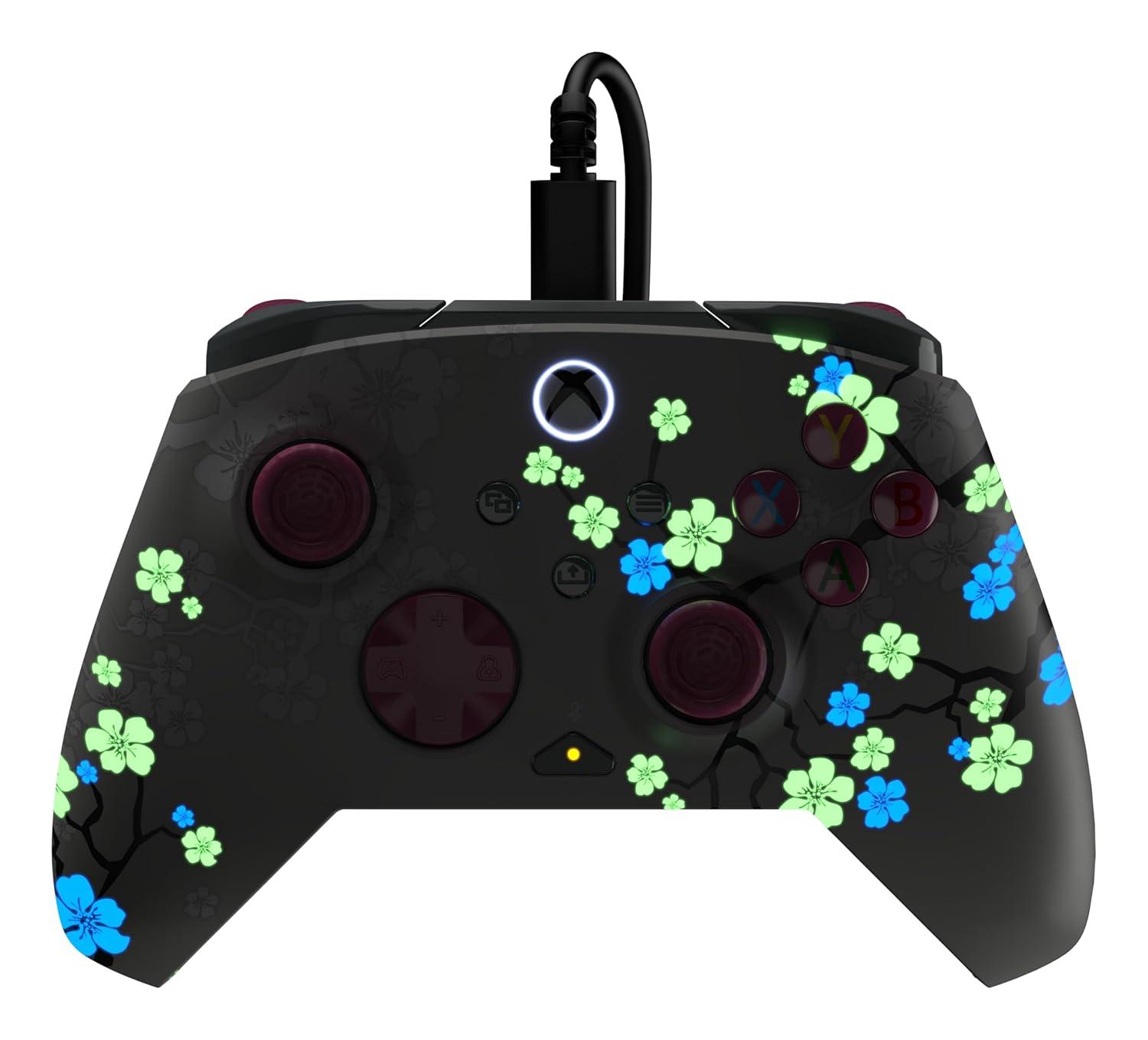image:imageTurtle Beach Rematch Advanced Wired Gaming Controller Licensed for Xbox Series XS Xbox One Windows PC Glow Remappable Buttons Hair Triggers Audio Controls Impulse Triggers Titan SteelCherry Blossom