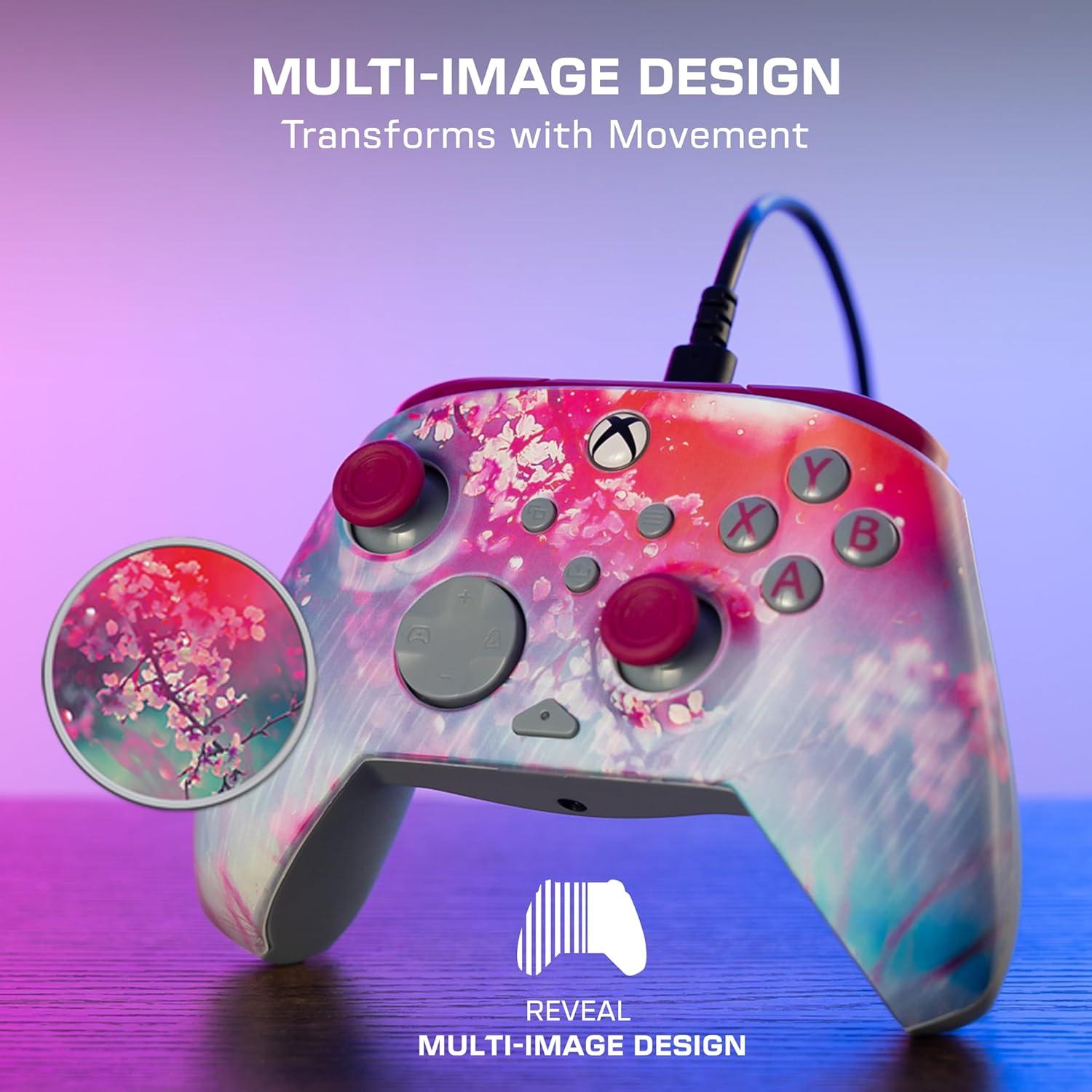 image:imageTurtle Beach Rematch Advanced Wired Gaming Controller Licensed for Xbox Series XS Xbox One Windows PC Glow Remappable Buttons Hair Triggers Audio Controls Impulse Triggers Titan SteelKyoto Bloom Reveal