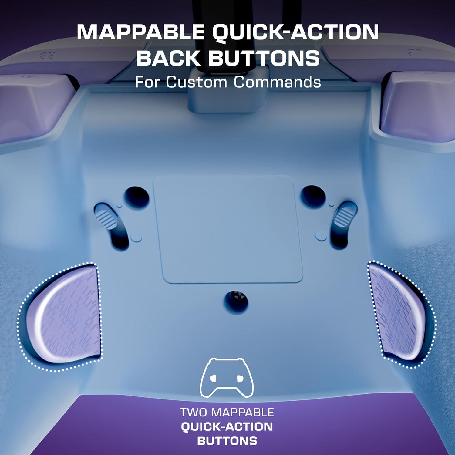 image:imageTurtle Beach Rematch Advanced Wired Gaming Controller Licensed for Xbox Series XS Xbox One Windows PC Glow Remappable Buttons Hair Triggers Audio Controls Impulse Triggers Titan SteelCotton Candy