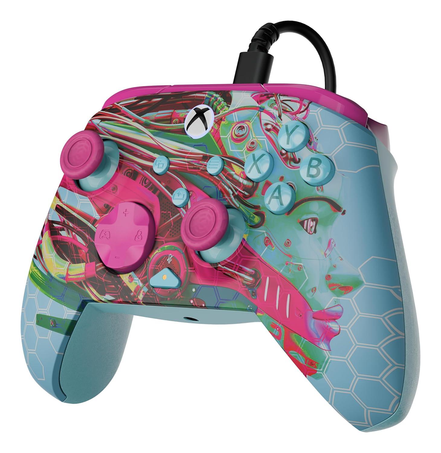image:imageTurtle Beach Rematch Advanced Wired Gaming Controller Licensed for Xbox Series XS Xbox One Windows PC Glow Remappable Buttons Hair Triggers Audio Controls Impulse Triggers Titan SteelAndroid Dreams