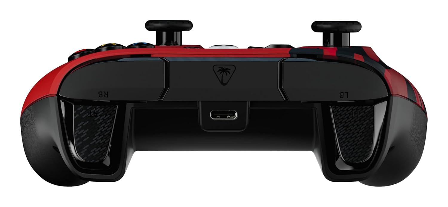 image:imageTurtle Beach Rematch Advanced Wired Gaming Controller Licensed for Xbox Series XS Xbox One Windows PC Glow Remappable Buttons Hair Triggers Audio Controls Impulse Triggers Titan SteelSpirit Red