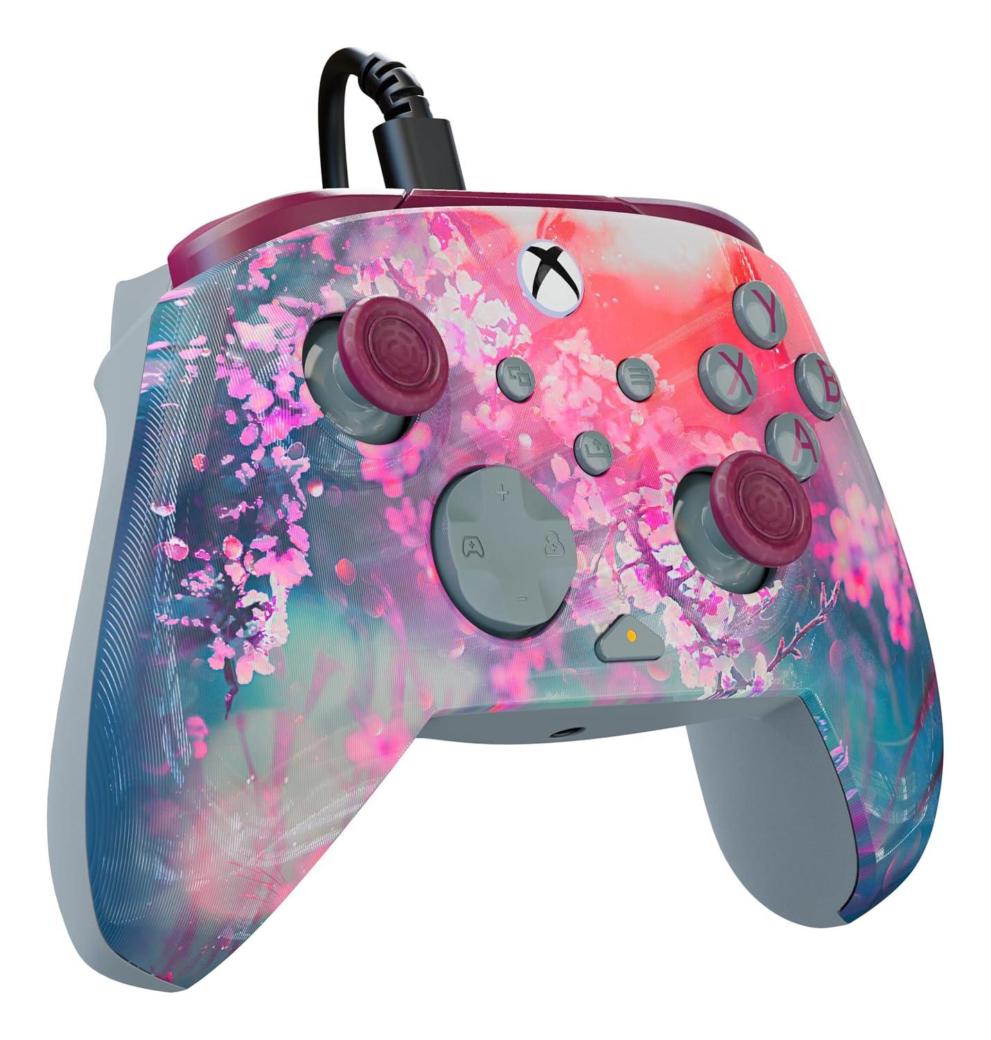 image:imageTurtle Beach Rematch Advanced Wired Gaming Controller Licensed for Xbox Series XS Xbox One Windows PC Glow Remappable Buttons Hair Triggers Audio Controls Impulse Triggers Titan SteelKyoto Bloom Reveal