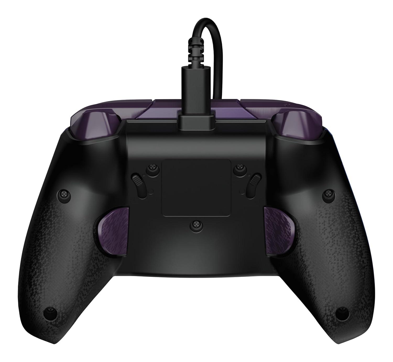 image:imageTurtle Beach Rematch Advanced Wired Gaming Controller Licensed for Xbox Series XS Xbox One Windows PC Glow Remappable Buttons Hair Triggers Audio Controls Impulse Triggers Titan SteelPurple Fade