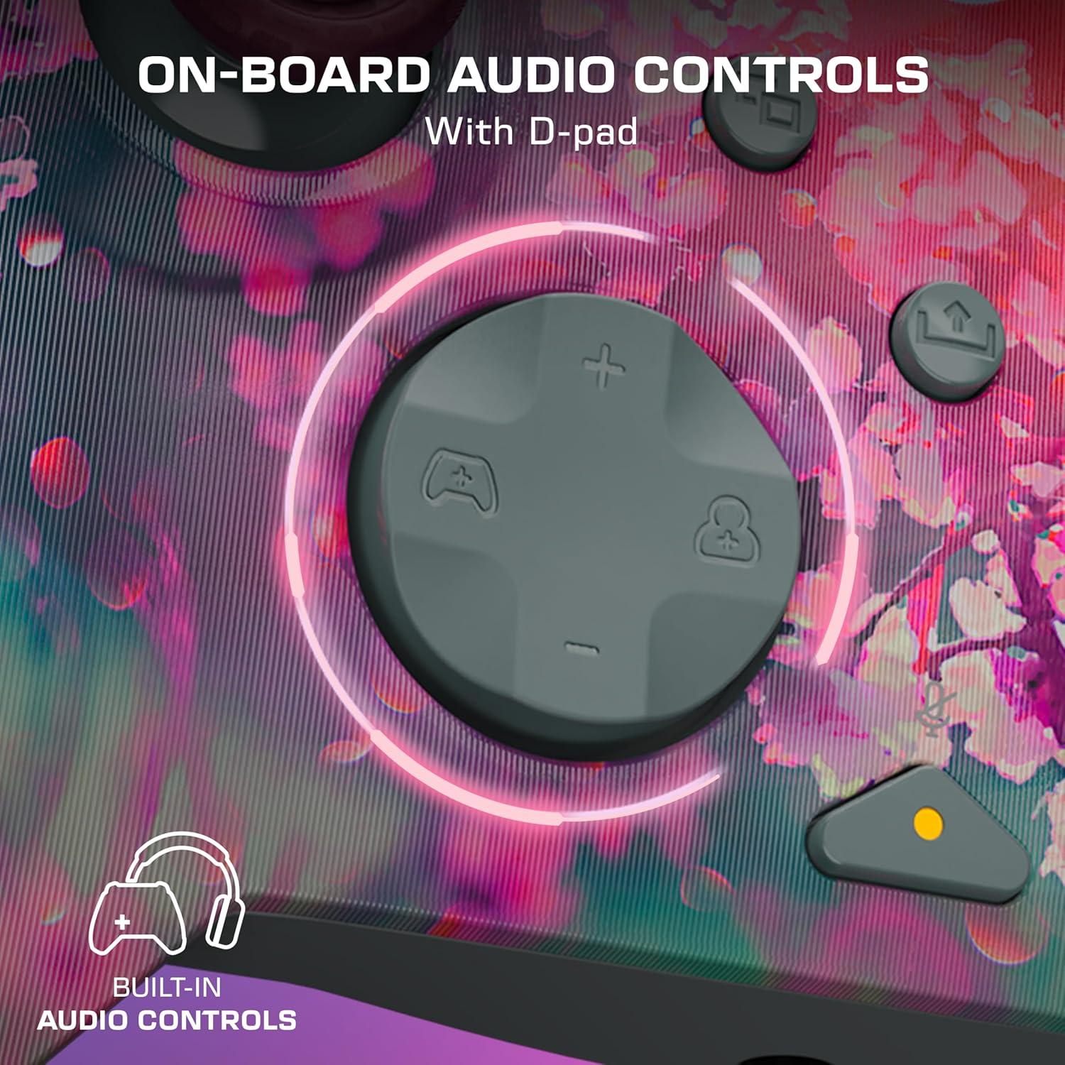 image:imageTurtle Beach Rematch Advanced Wired Gaming Controller Licensed for Xbox Series XS Xbox One Windows PC Glow Remappable Buttons Hair Triggers Audio Controls Impulse Triggers Titan SteelKyoto Bloom Reveal