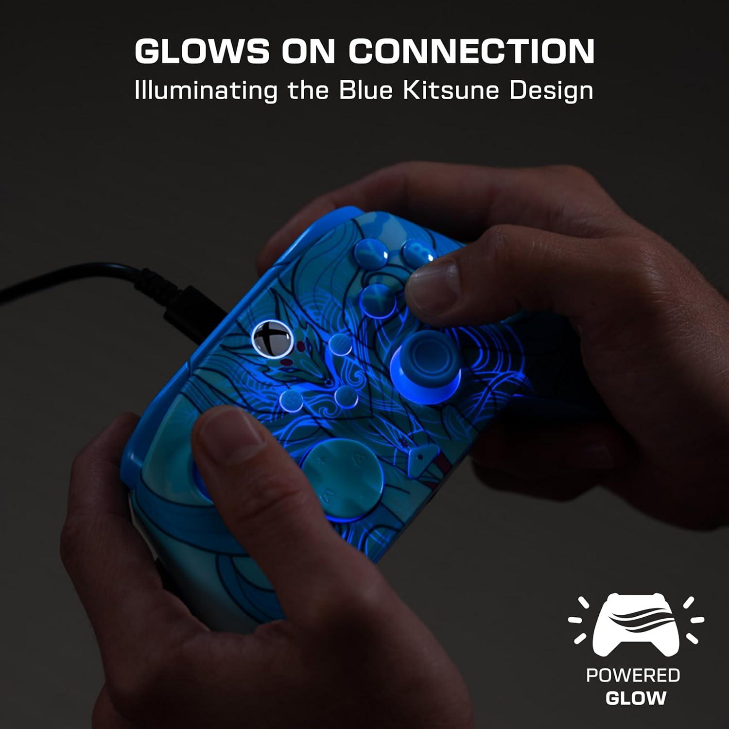 image:imageTurtle Beach Rematch Advanced Wired Gaming Controller Licensed for Xbox Series XS Xbox One Windows PC Glow Remappable Buttons Hair Triggers Audio Controls Impulse Triggers Titan SteelBlue Kitsune