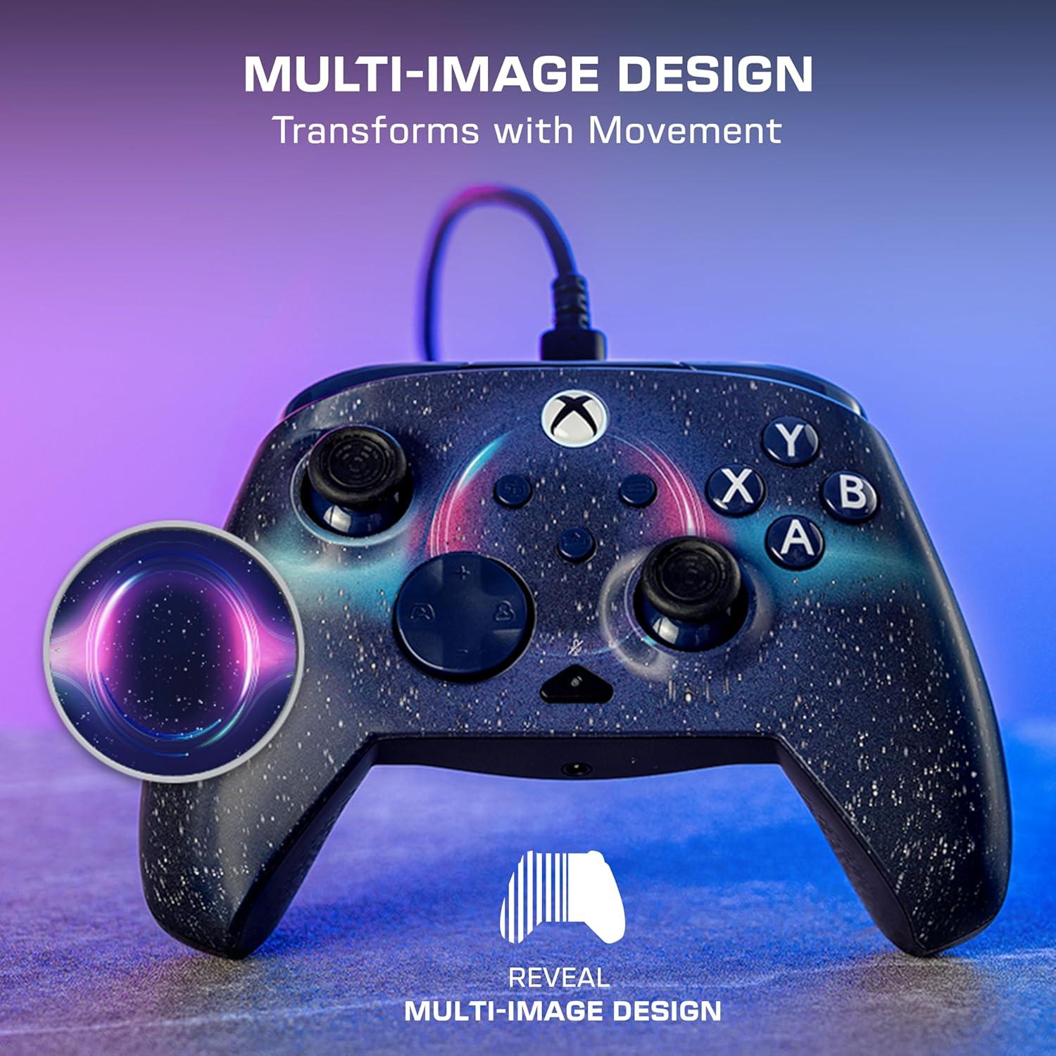 image:imageTurtle Beach Rematch Advanced Wired Gaming Controller Licensed for Xbox Series XS Xbox One Windows PC Glow Remappable Buttons Hair Triggers Audio Controls Impulse Triggers Titan SteelDark Cosmos Reveal