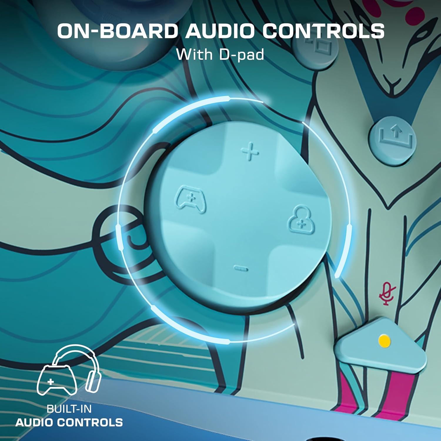 image:imageTurtle Beach Rematch Advanced Wired Gaming Controller Licensed for Xbox Series XS Xbox One Windows PC Glow Remappable Buttons Hair Triggers Audio Controls Impulse Triggers Titan SteelBlue Kitsune