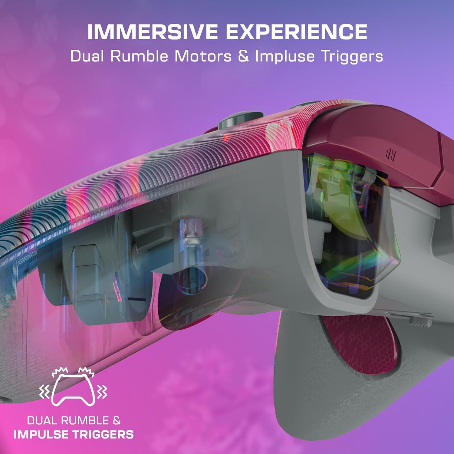 image:imageTurtle Beach Rematch Advanced Wired Gaming Controller Licensed for Xbox Series XS Xbox One Windows PC Glow Remappable Buttons Hair Triggers Audio Controls Impulse Triggers Titan SteelKyoto Bloom Reveal