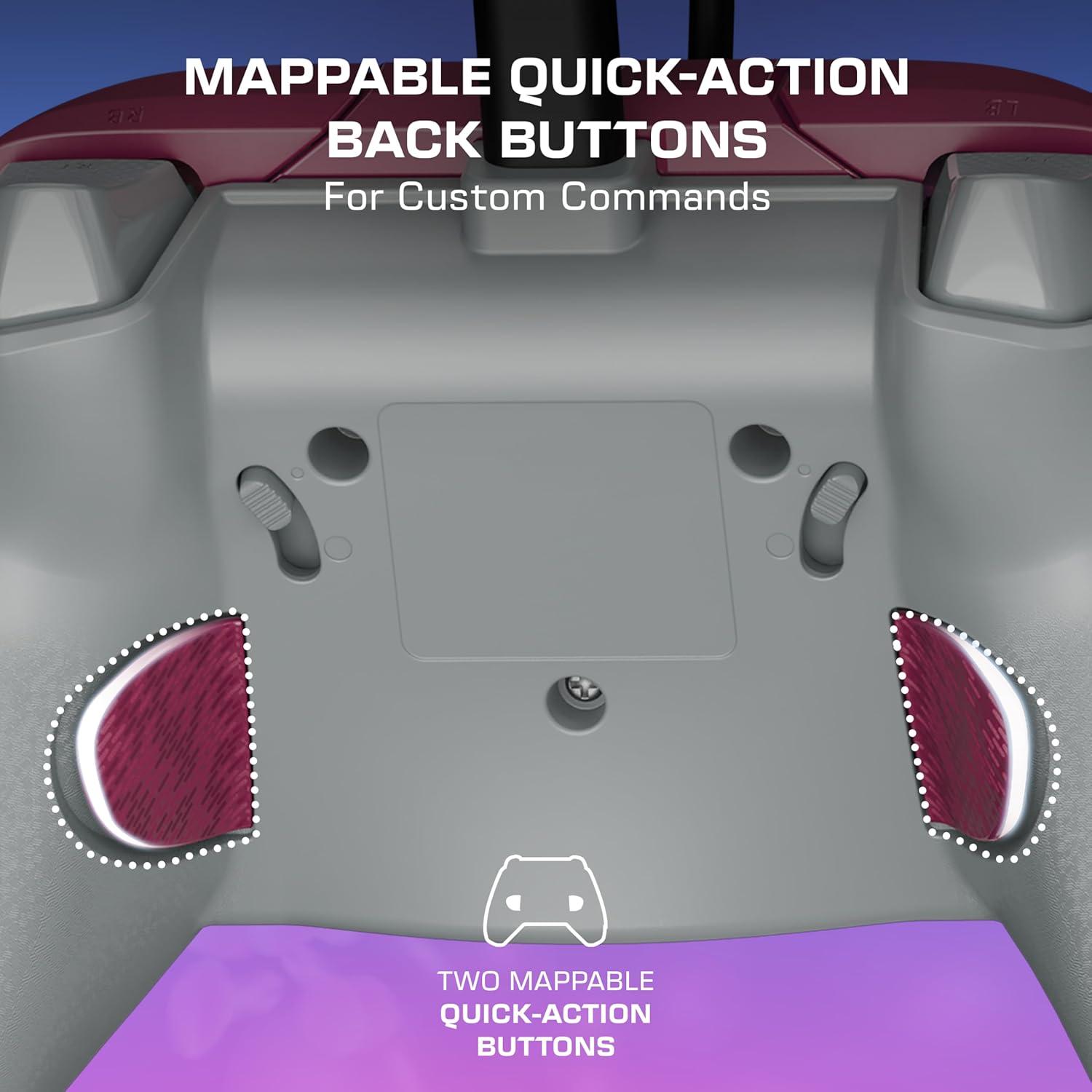 image:imageTurtle Beach Rematch Advanced Wired Gaming Controller Licensed for Xbox Series XS Xbox One Windows PC Glow Remappable Buttons Hair Triggers Audio Controls Impulse Triggers Titan SteelKyoto Bloom Reveal