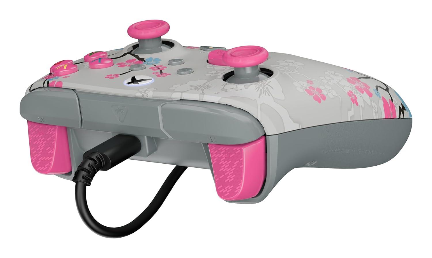 image:imageTurtle Beach Rematch Advanced Wired Gaming Controller Licensed for Xbox Series XS Xbox One Windows PC Glow Remappable Buttons Hair Triggers Audio Controls Impulse Triggers Titan SteelCherry Blossom