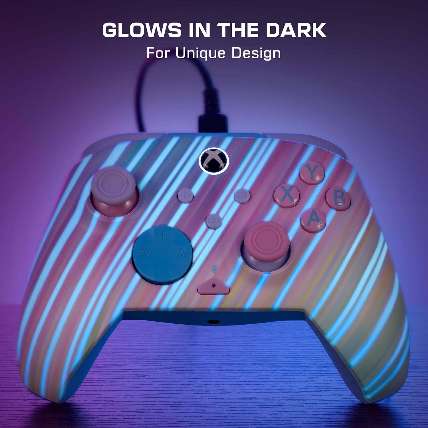 image:imageTurtle Beach Rematch Advanced Wired Gaming Controller Licensed for Xbox Series XS Xbox One Windows PC Glow Remappable Buttons Hair Triggers Audio Controls Impulse Triggers Titan SteelCotton Candy