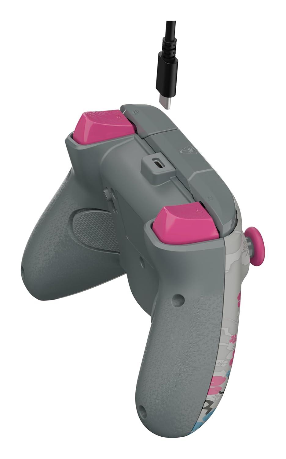 image:imageTurtle Beach Rematch Advanced Wired Gaming Controller Licensed for Xbox Series XS Xbox One Windows PC Glow Remappable Buttons Hair Triggers Audio Controls Impulse Triggers Titan SteelCherry Blossom