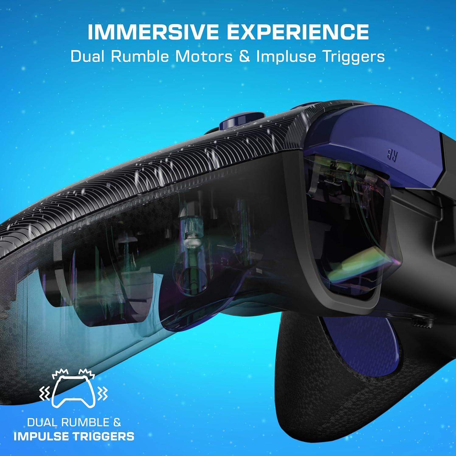 image:imageTurtle Beach Rematch Advanced Wired Gaming Controller Licensed for Xbox Series XS Xbox One Windows PC Glow Remappable Buttons Hair Triggers Audio Controls Impulse Triggers Titan SteelDark Cosmos Reveal