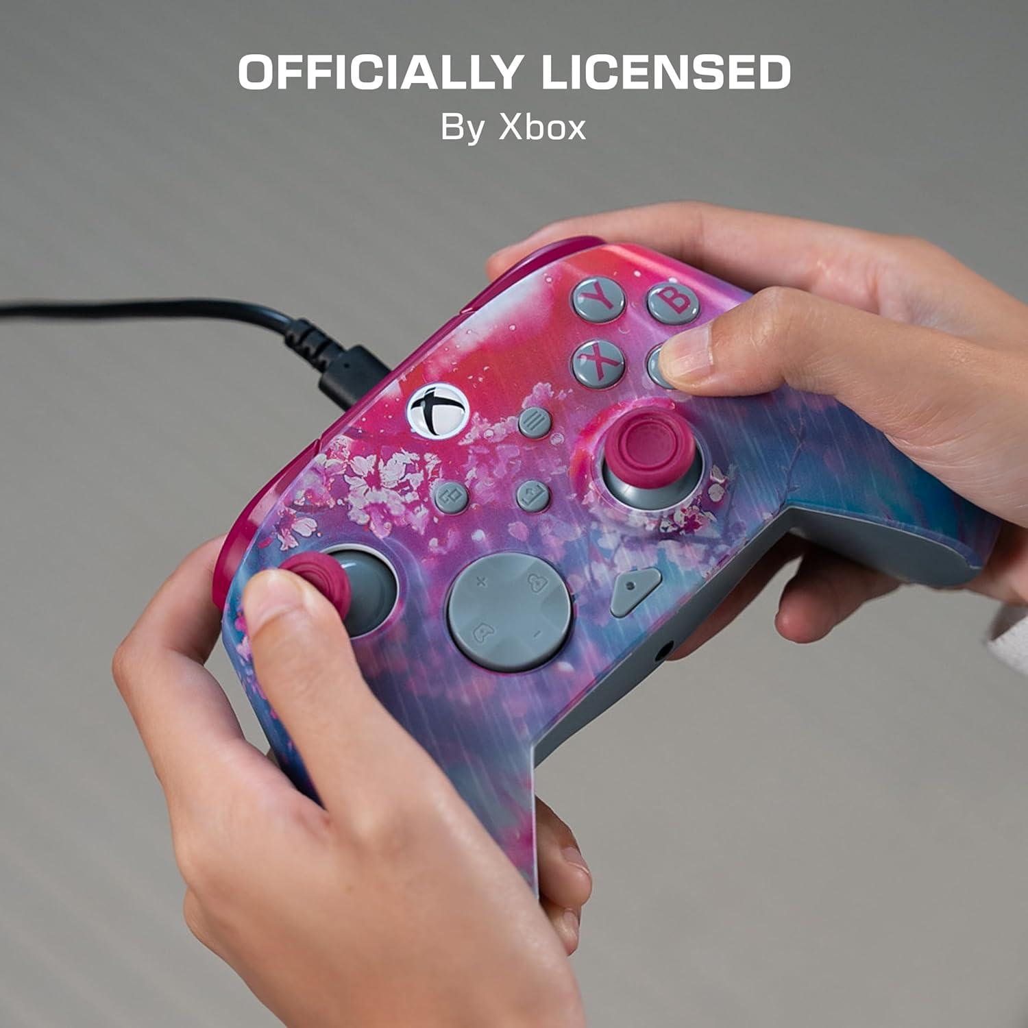 image:imageTurtle Beach Rematch Advanced Wired Gaming Controller Licensed for Xbox Series XS Xbox One Windows PC Glow Remappable Buttons Hair Triggers Audio Controls Impulse Triggers Titan SteelKyoto Bloom Reveal
