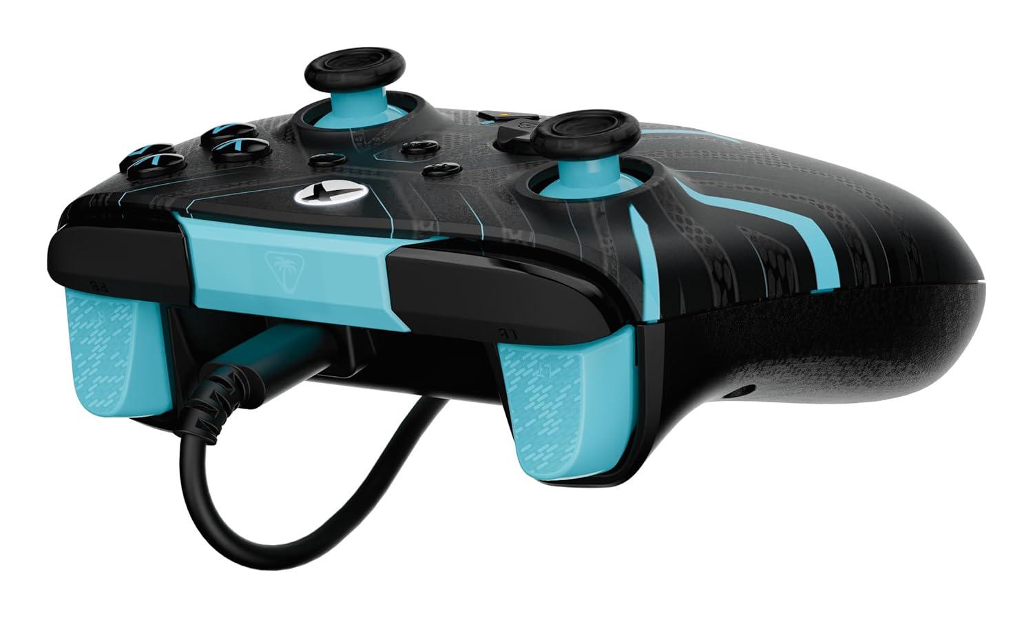 image:imageTurtle Beach Rematch Advanced Wired Gaming Controller Licensed for Xbox Series XS Xbox One Windows PC Glow Remappable Buttons Hair Triggers Audio Controls Impulse Triggers Titan SteelTitan Steel