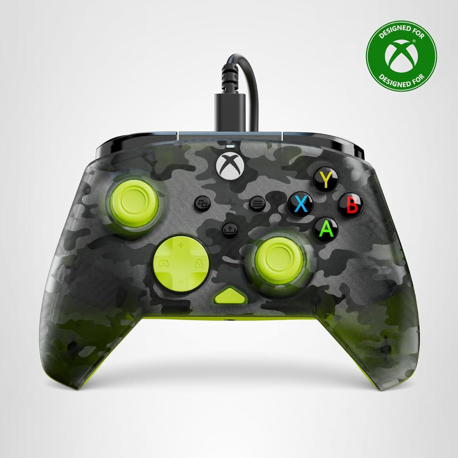 image:imageTurtle Beach Rematch Core Wired Gaming Controller Licensed for Xbox Series XS Xbox One amp Windows PCs Audio Controls Rumble Motors amp Impulse Triggers Companion App WhiteGreenGhost Black CamoYellow