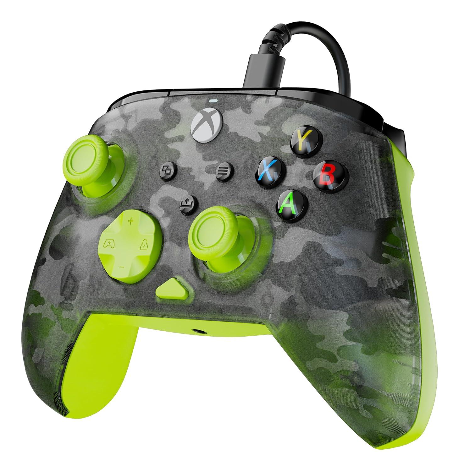 image:imageTurtle Beach Rematch Core Wired Gaming Controller Licensed for Xbox Series XS Xbox One amp Windows PCs Audio Controls Rumble Motors amp Impulse Triggers Companion App WhiteGreenGhost Black CamoYellow