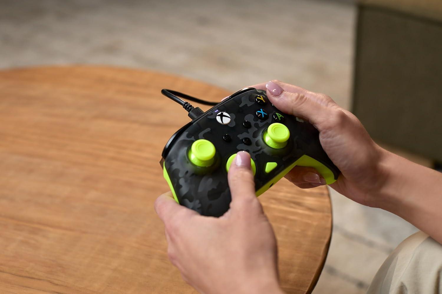 image:imageTurtle Beach Rematch Core Wired Gaming Controller Licensed for Xbox Series XS Xbox One amp Windows PCs Audio Controls Rumble Motors amp Impulse Triggers Companion App WhiteGreenGhost Black CamoYellow