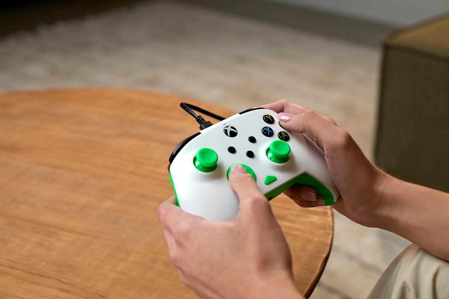 image:imageTurtle Beach Rematch Core Wired Gaming Controller Licensed for Xbox Series XS Xbox One amp Windows PCs Audio Controls Rumble Motors amp Impulse Triggers Companion App WhiteGreenWhiteGreen