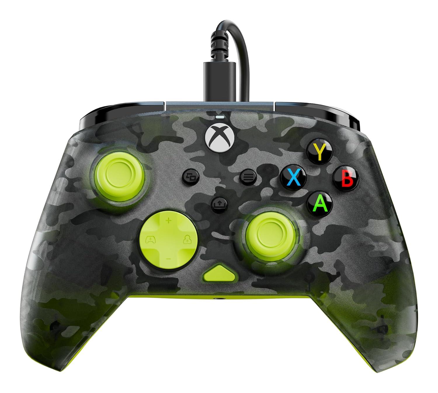 image:imageTurtle Beach Rematch Core Wired Gaming Controller Licensed for Xbox Series XS Xbox One amp Windows PCs Audio Controls Rumble Motors amp Impulse Triggers Companion App WhiteGreenGhost Black CamoYellow
