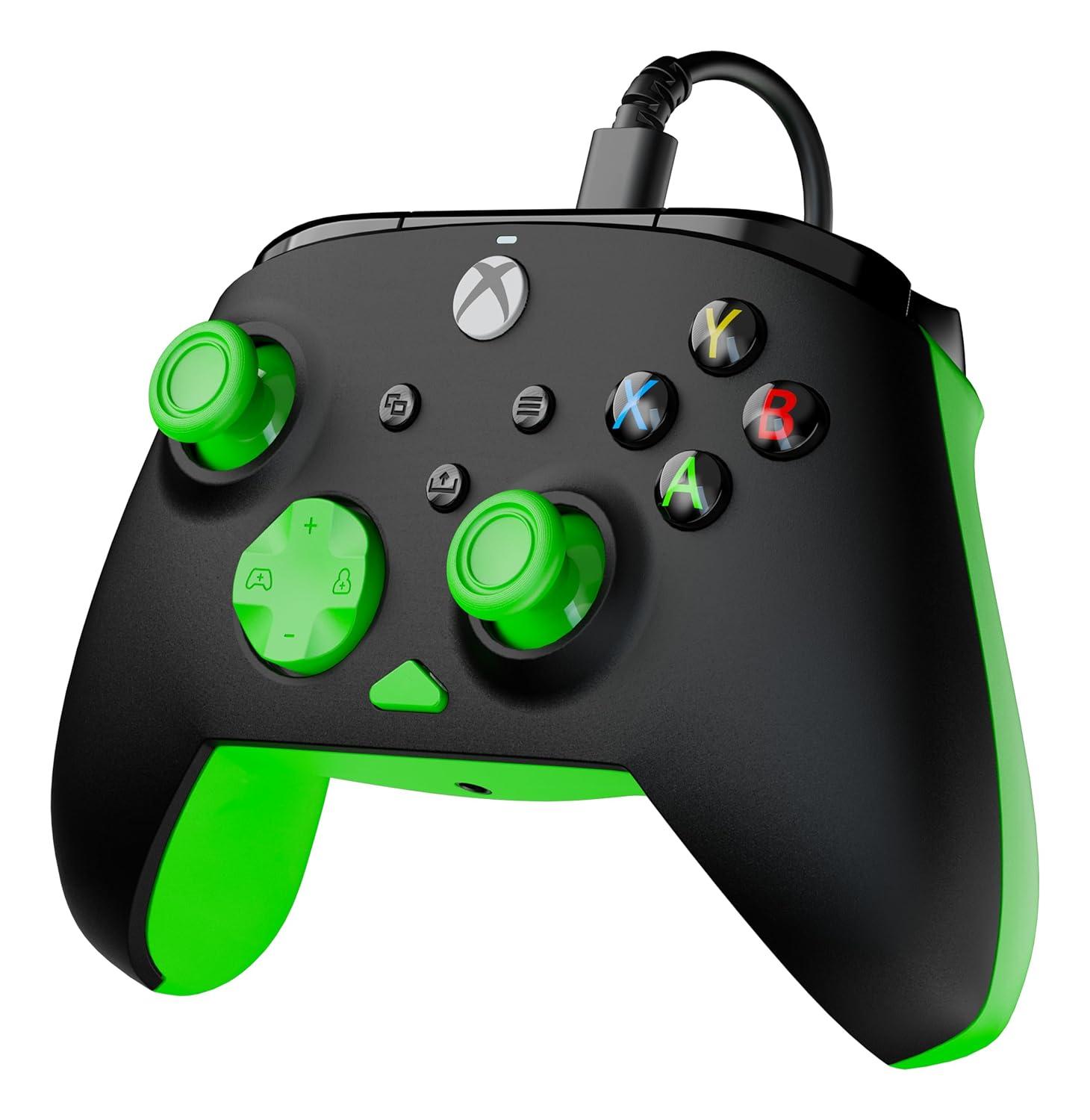 image:imageTurtle Beach Rematch Core Wired Gaming Controller Licensed for Xbox Series XS Xbox One amp Windows PCs Audio Controls Rumble Motors amp Impulse Triggers Companion App WhiteGreenBlackGreen