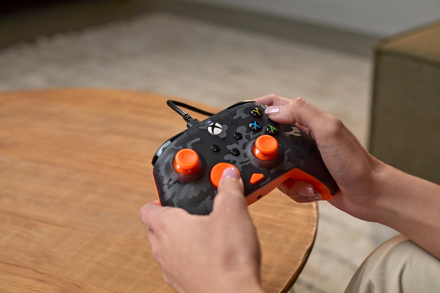 image:imageTurtle Beach Rematch Core Wired Gaming Controller Licensed for Xbox Series XS Xbox One amp Windows PCs Audio Controls Rumble Motors amp Impulse Triggers Companion App WhiteGreenGhost Black CamoOrange