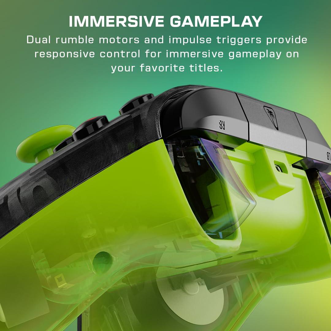 image:imageTurtle Beach Rematch Core Wired Gaming Controller Licensed for Xbox Series XS Xbox One amp Windows PCs Audio Controls Rumble Motors amp Impulse Triggers Companion App WhiteGreenGhost Black CamoYellow