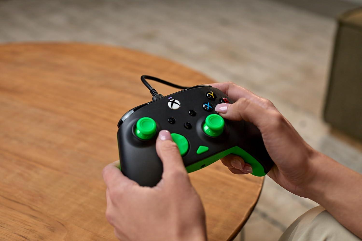 image:imageTurtle Beach Rematch Core Wired Gaming Controller Licensed for Xbox Series XS Xbox One amp Windows PCs Audio Controls Rumble Motors amp Impulse Triggers Companion App WhiteGreenBlackGreen