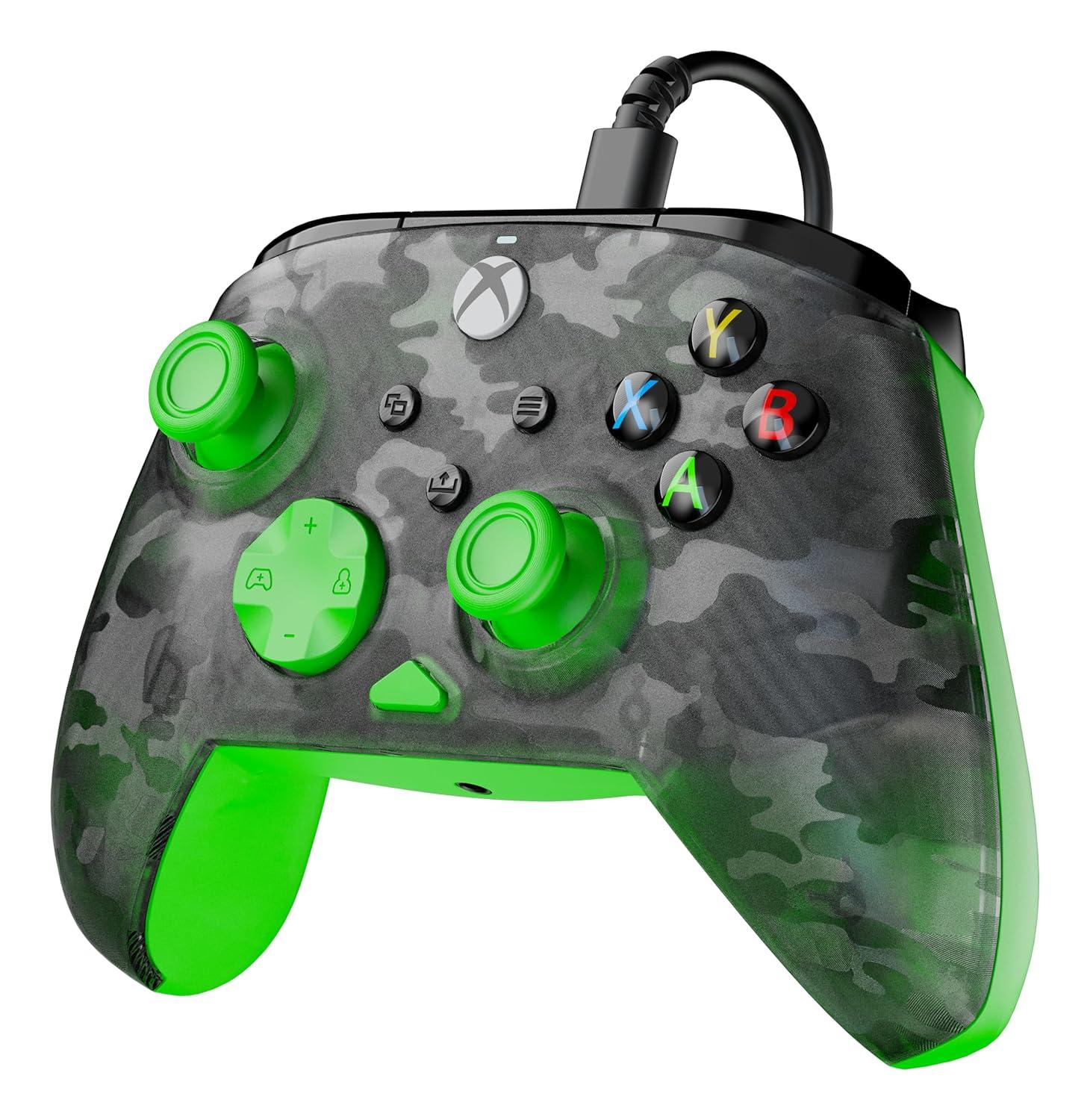image:imageTurtle Beach Rematch Core Wired Gaming Controller Licensed for Xbox Series XS Xbox One amp Windows PCs Audio Controls Rumble Motors amp Impulse Triggers Companion App WhiteGreenGhost Black CamoGreen