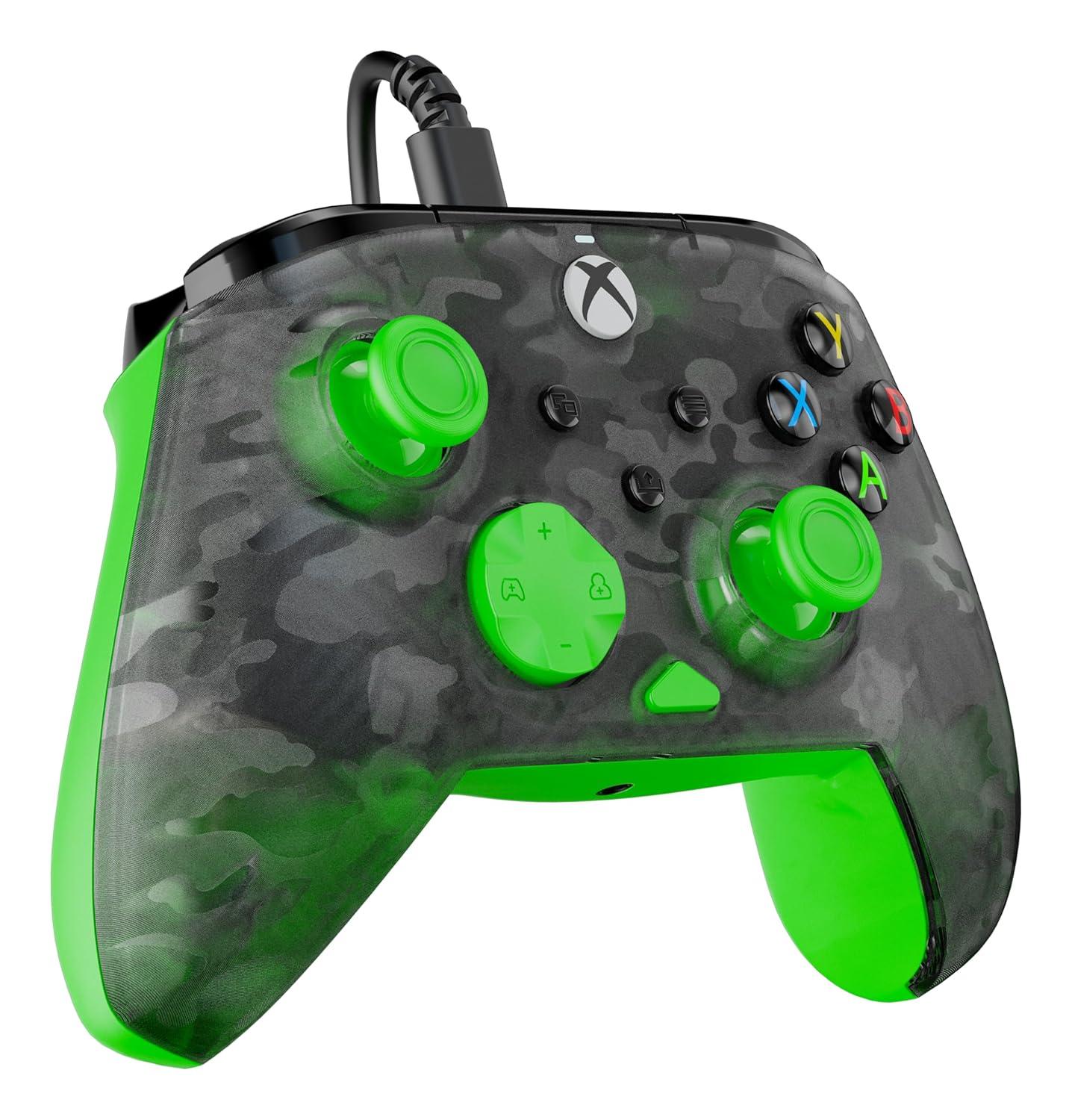 image:imageTurtle Beach Rematch Core Wired Gaming Controller Licensed for Xbox Series XS Xbox One amp Windows PCs Audio Controls Rumble Motors amp Impulse Triggers Companion App WhiteGreenGhost Black CamoGreen