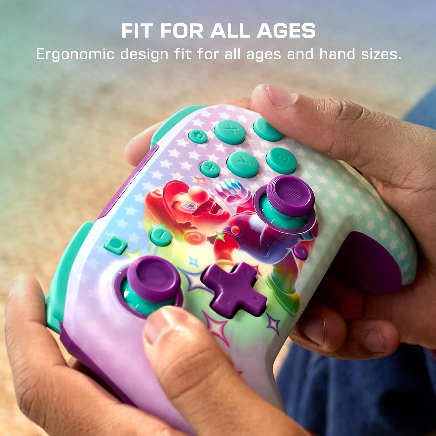 image:imageTurtle Beach Rematch Wireless Controller Officially Licensed for Nintendo Switch Switch LiteOLED Works wNintendo Switch 2 Lenticular Shift Design Rechargeable Battery Mario Bricks RedBlueInvincible Mario