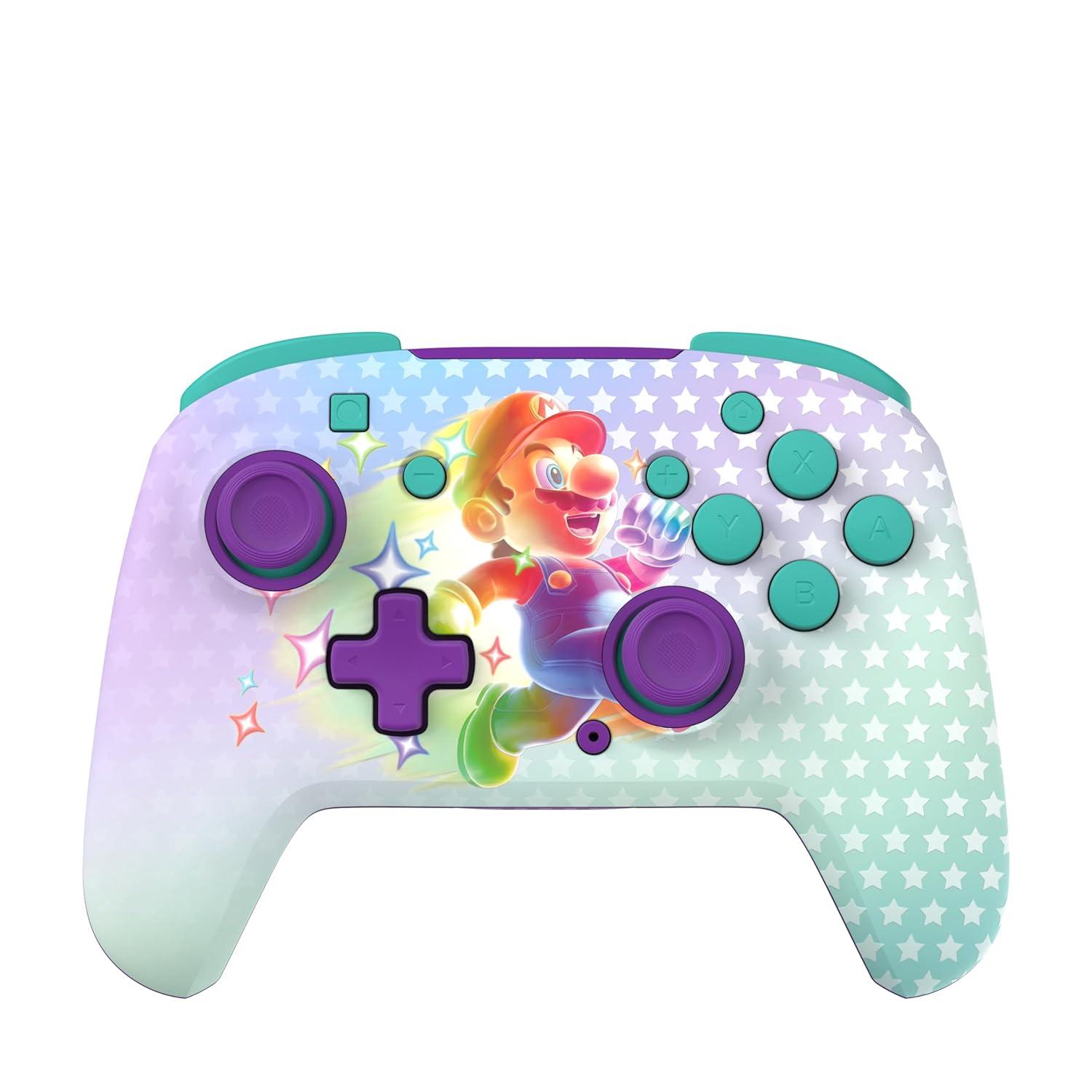 image:imageTurtle Beach Rematch Wireless Controller Officially Licensed for Nintendo Switch Switch LiteOLED Works wNintendo Switch 2 Lenticular Shift Design Rechargeable Battery Mario Bricks RedBlueInvincible Mario