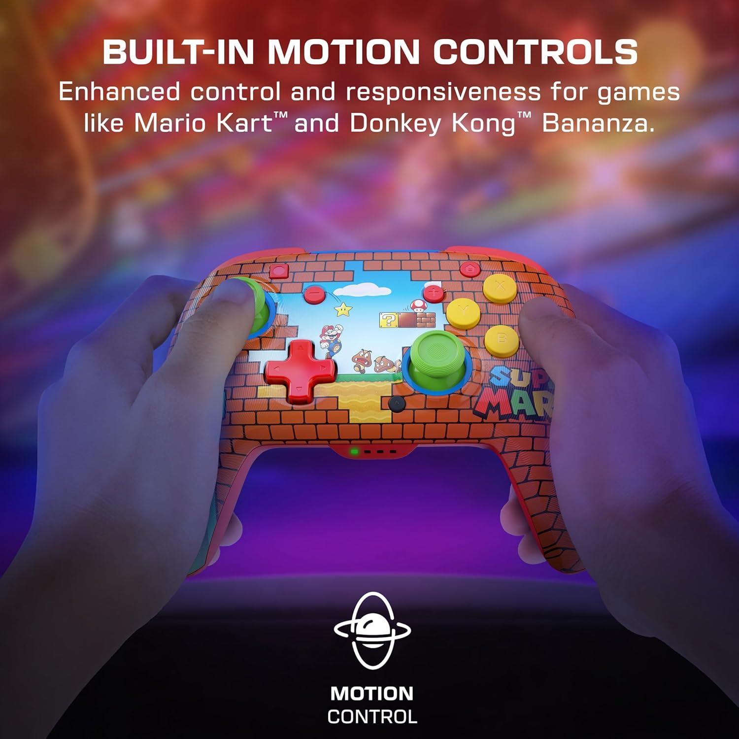 image:imageTurtle Beach Rematch Wireless Controller Officially Licensed for Nintendo Switch Switch LiteOLED Works wNintendo Switch 2 Lenticular Shift Design Rechargeable Battery Mario Bricks RedBlueMario Bricks Reveal