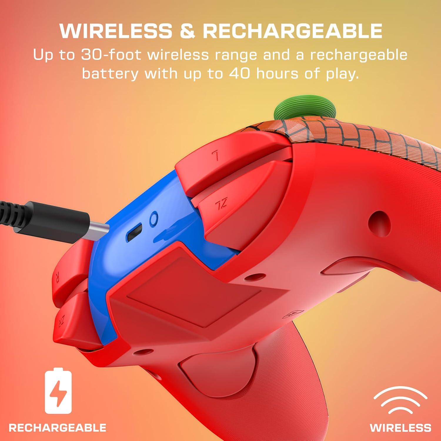 image:imageTurtle Beach Rematch Wireless Controller Officially Licensed for Nintendo Switch Switch LiteOLED Works wNintendo Switch 2 Lenticular Shift Design Rechargeable Battery Mario Bricks RedBlueMario Bricks Reveal
