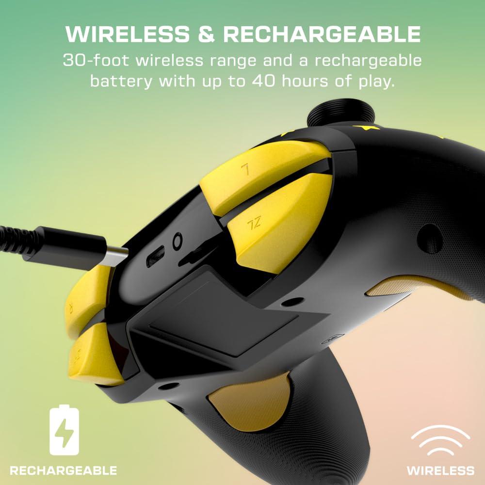 image:imageTurtle Beach Rematch Wireless Controller Officially Licensed for Nintendo Switch Switch LiteOLED Works wNintendo Switch 2 Lenticular Shift Design Rechargeable Battery Mario Bricks RedBlueSuper Mario Star
