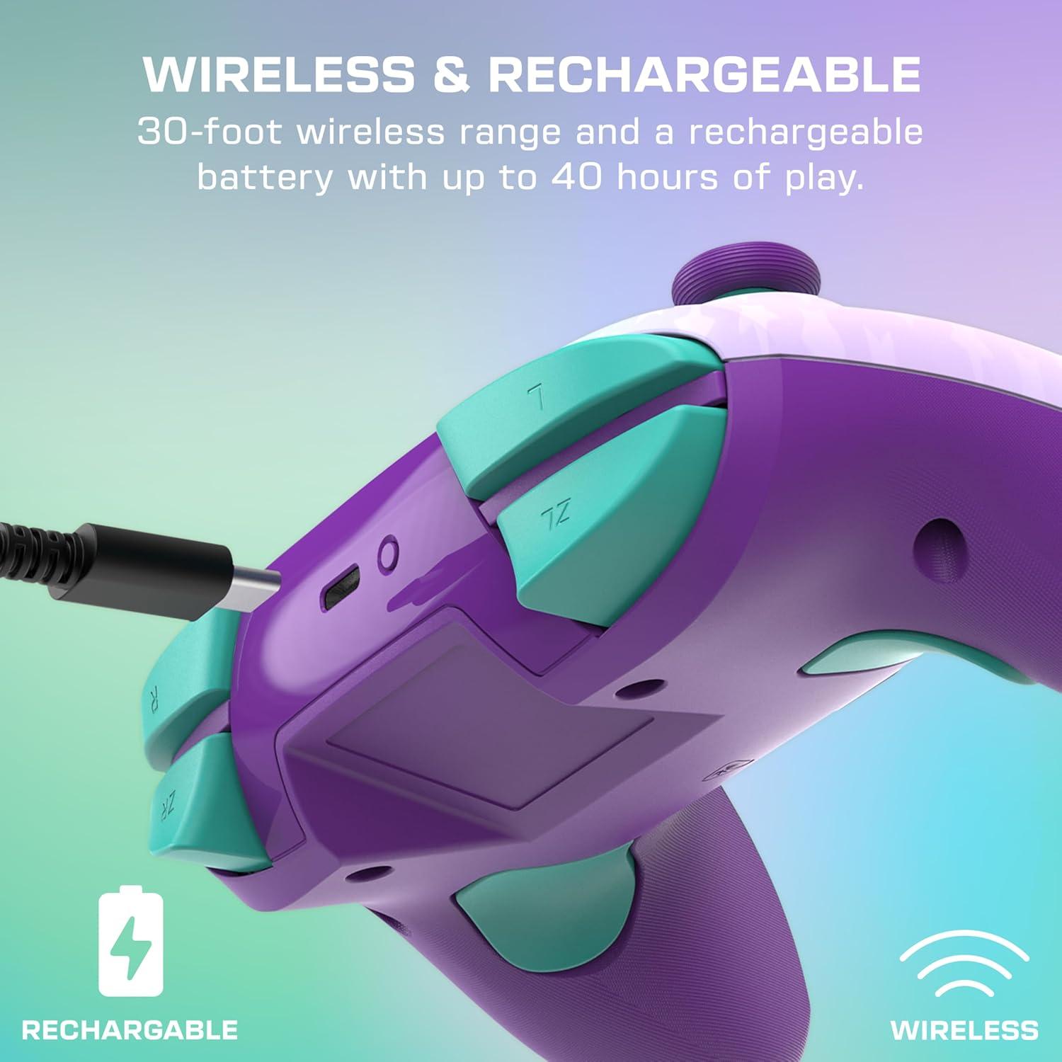 image:imageTurtle Beach Rematch Wireless Controller Officially Licensed for Nintendo Switch Switch LiteOLED Works wNintendo Switch 2 Lenticular Shift Design Rechargeable Battery Mario Bricks RedBlueInvincible Mario