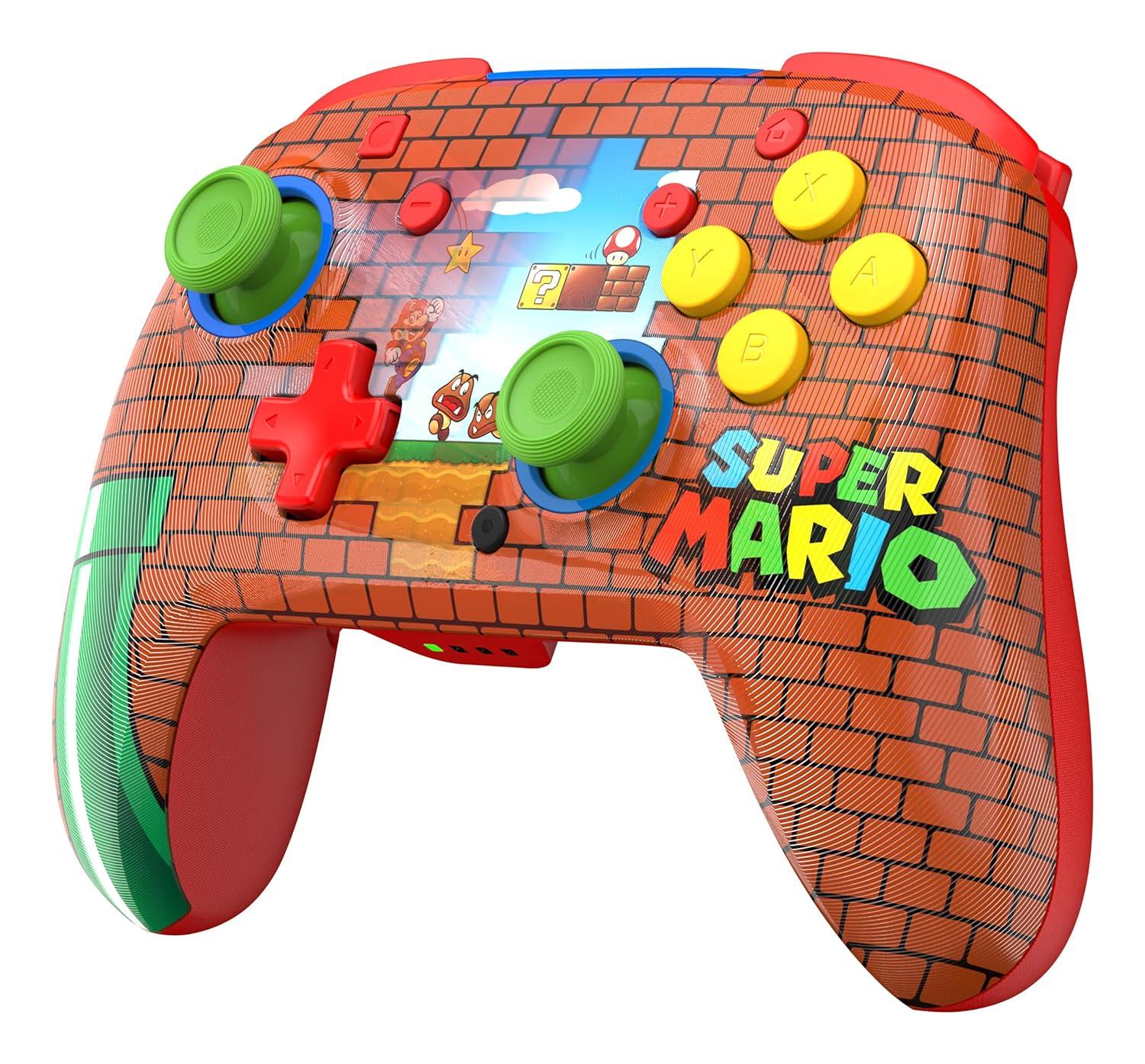 image:imageTurtle Beach Rematch Wireless Controller Officially Licensed for Nintendo Switch Switch LiteOLED Works wNintendo Switch 2 Lenticular Shift Design Rechargeable Battery Mario Bricks RedBlueMario Bricks Reveal