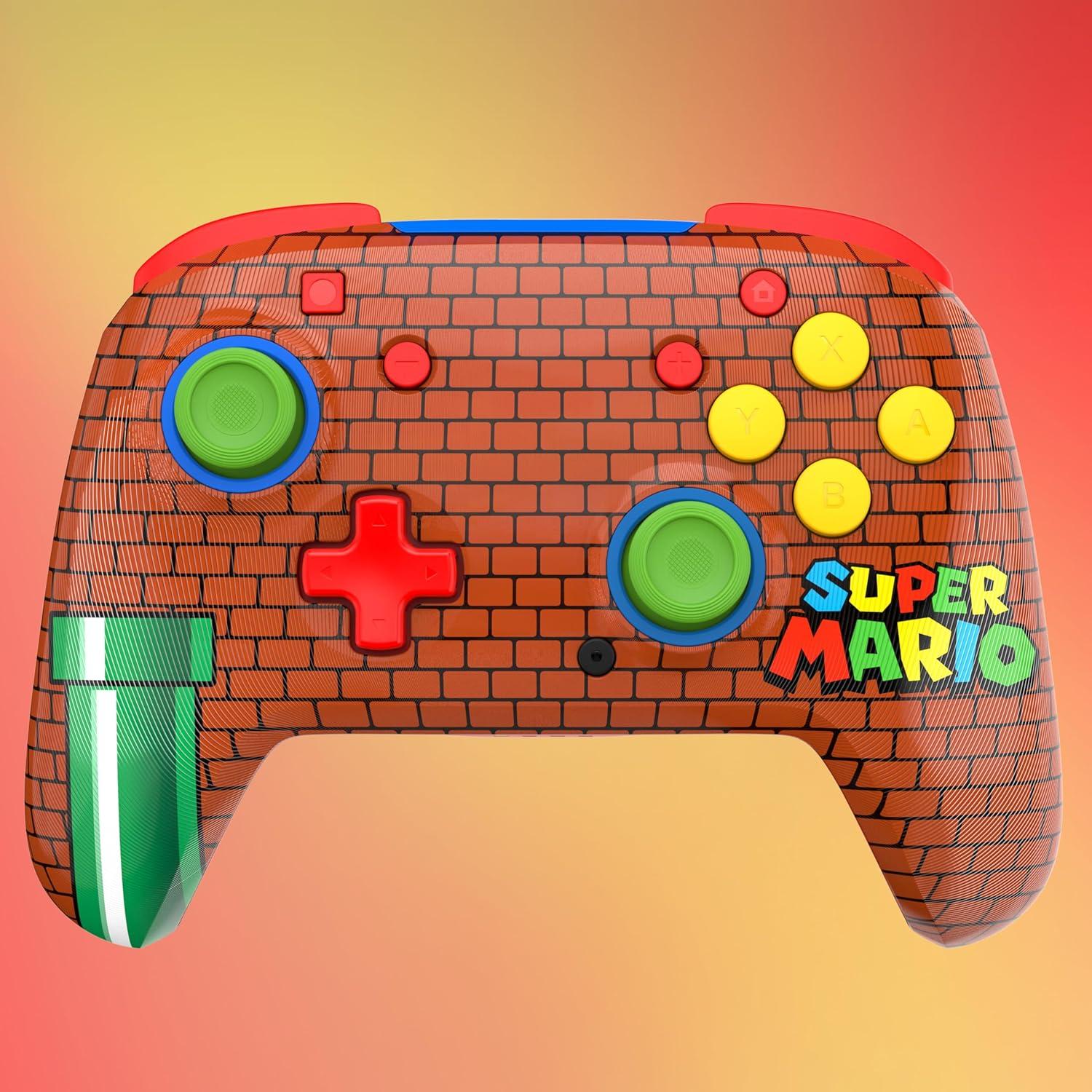 image:imageTurtle Beach Rematch Wireless Controller Officially Licensed for Nintendo Switch Switch LiteOLED Works wNintendo Switch 2 Lenticular Shift Design Rechargeable Battery Mario Bricks RedBlueMario Bricks Reveal