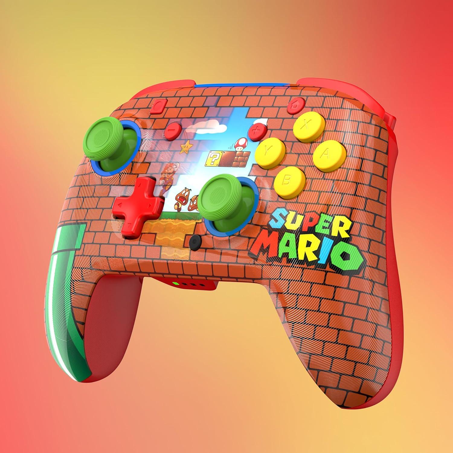 image:imageTurtle Beach Rematch Wireless Controller Officially Licensed for Nintendo Switch Switch LiteOLED Works wNintendo Switch 2 Lenticular Shift Design Rechargeable Battery Mario Bricks RedBlueMario Bricks Reveal