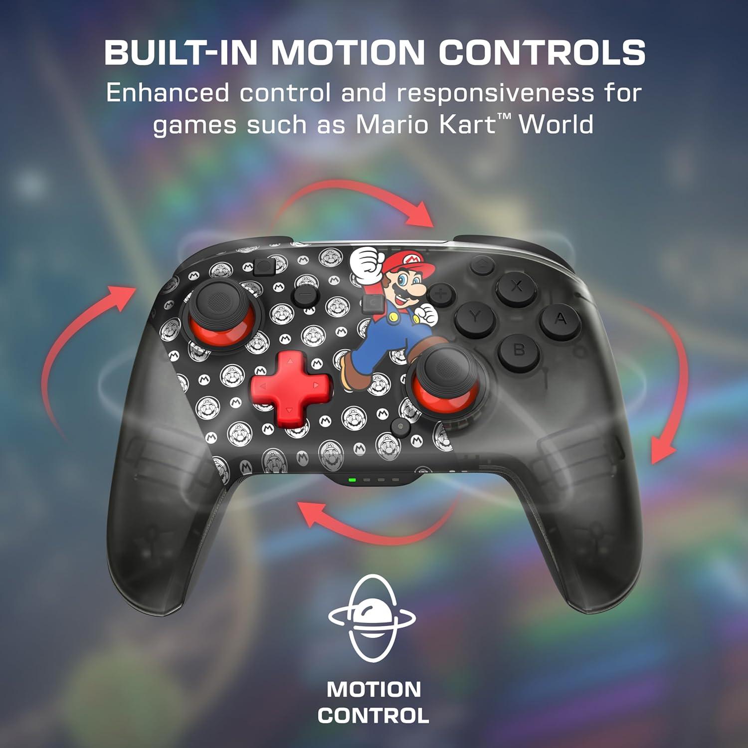 image:imageTurtle Beach Rematch Wireless Gaming Controller Officially Licensed for Nintendo Switch 2 Nintendo SwitchSwitch LiteOLED TMR Thumbsticks Rechargeable Battery Audio Controls BlackRedSuper Mario Jump