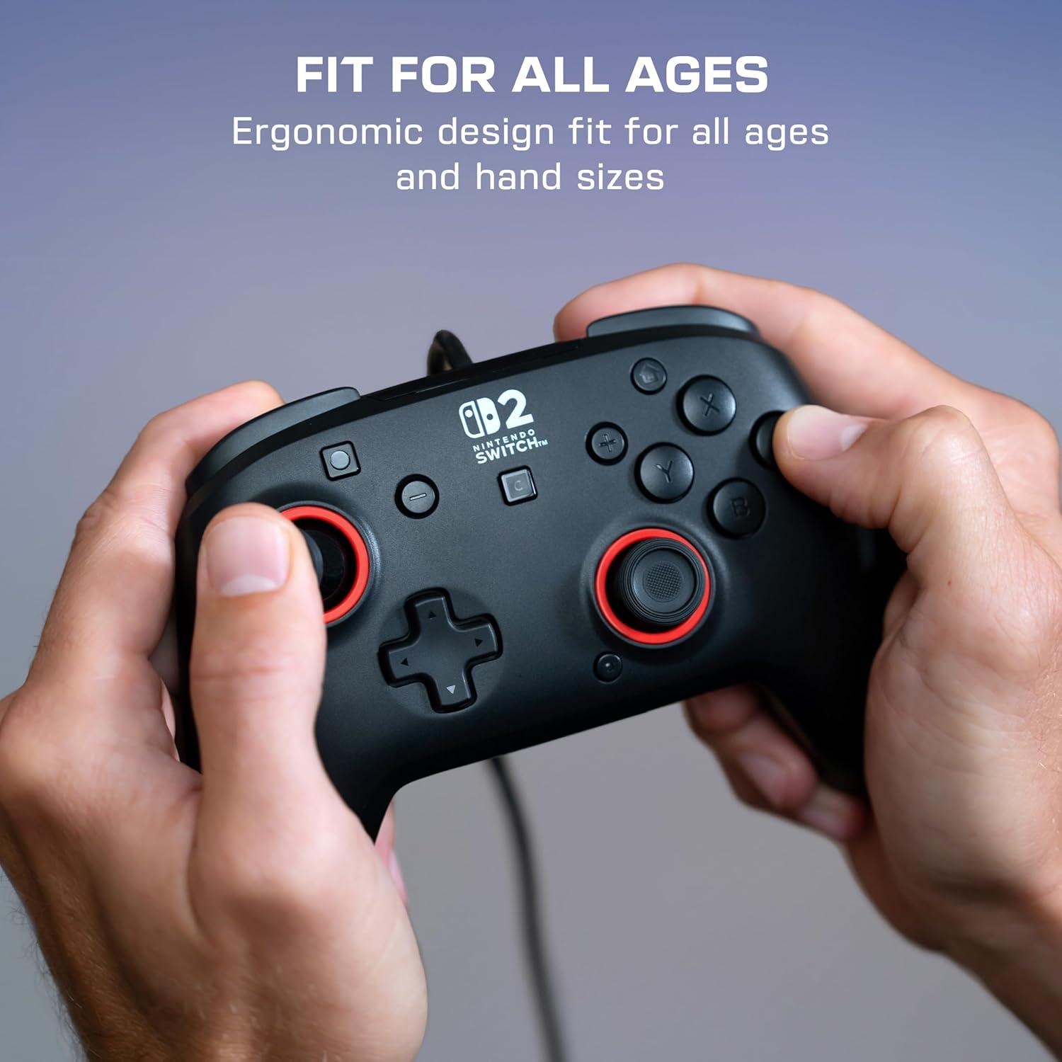 image:imageTurtle Beach Rematch Wireless Gaming Controller Officially Licensed for Nintendo Switch 2 Nintendo SwitchSwitch LiteOLED TMR Thumbsticks Rechargeable Battery Audio Controls BlackRedBlack