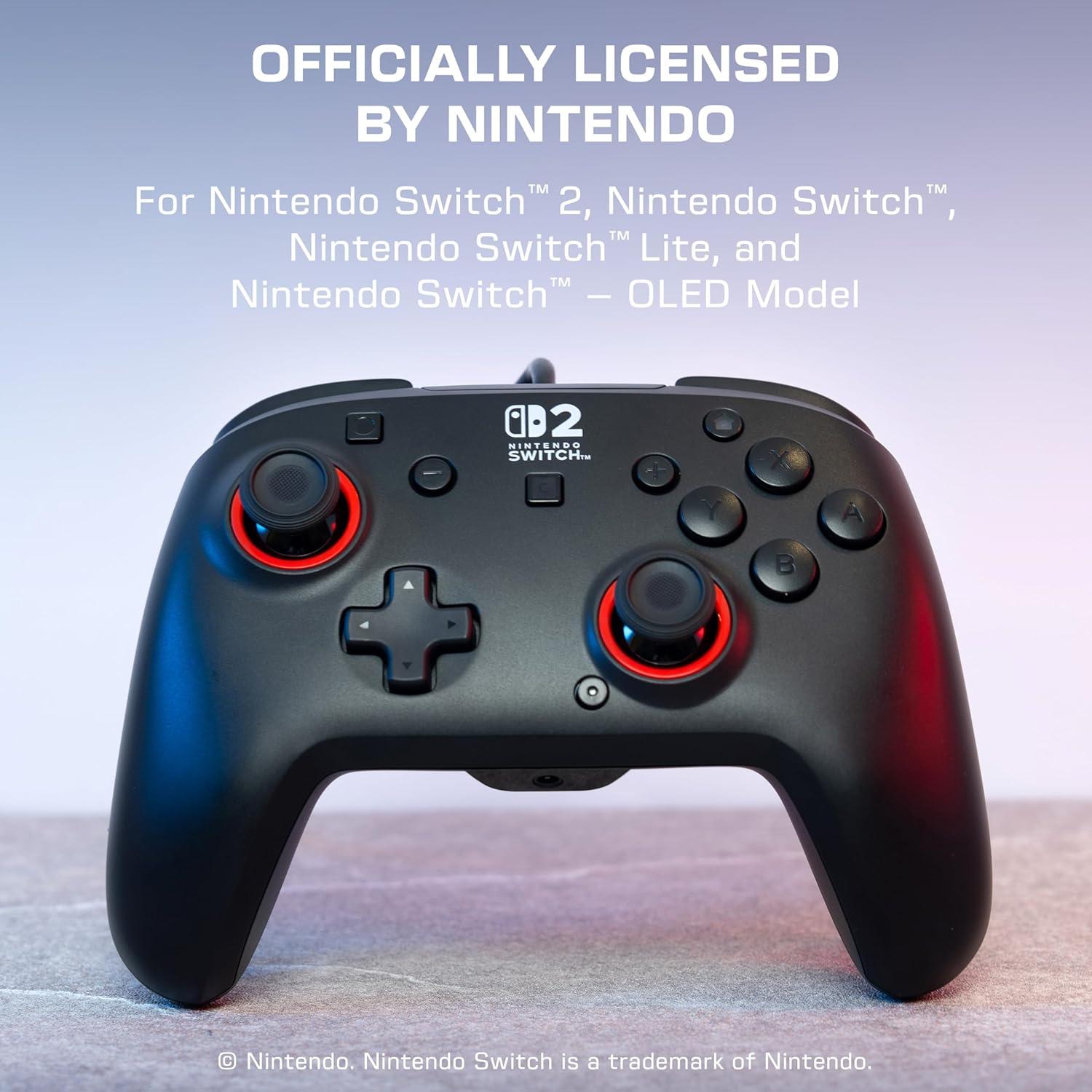 image:imageTurtle Beach Rematch Wireless Gaming Controller Officially Licensed for Nintendo Switch 2 Nintendo SwitchSwitch LiteOLED TMR Thumbsticks Rechargeable Battery Audio Controls BlackRedBlack