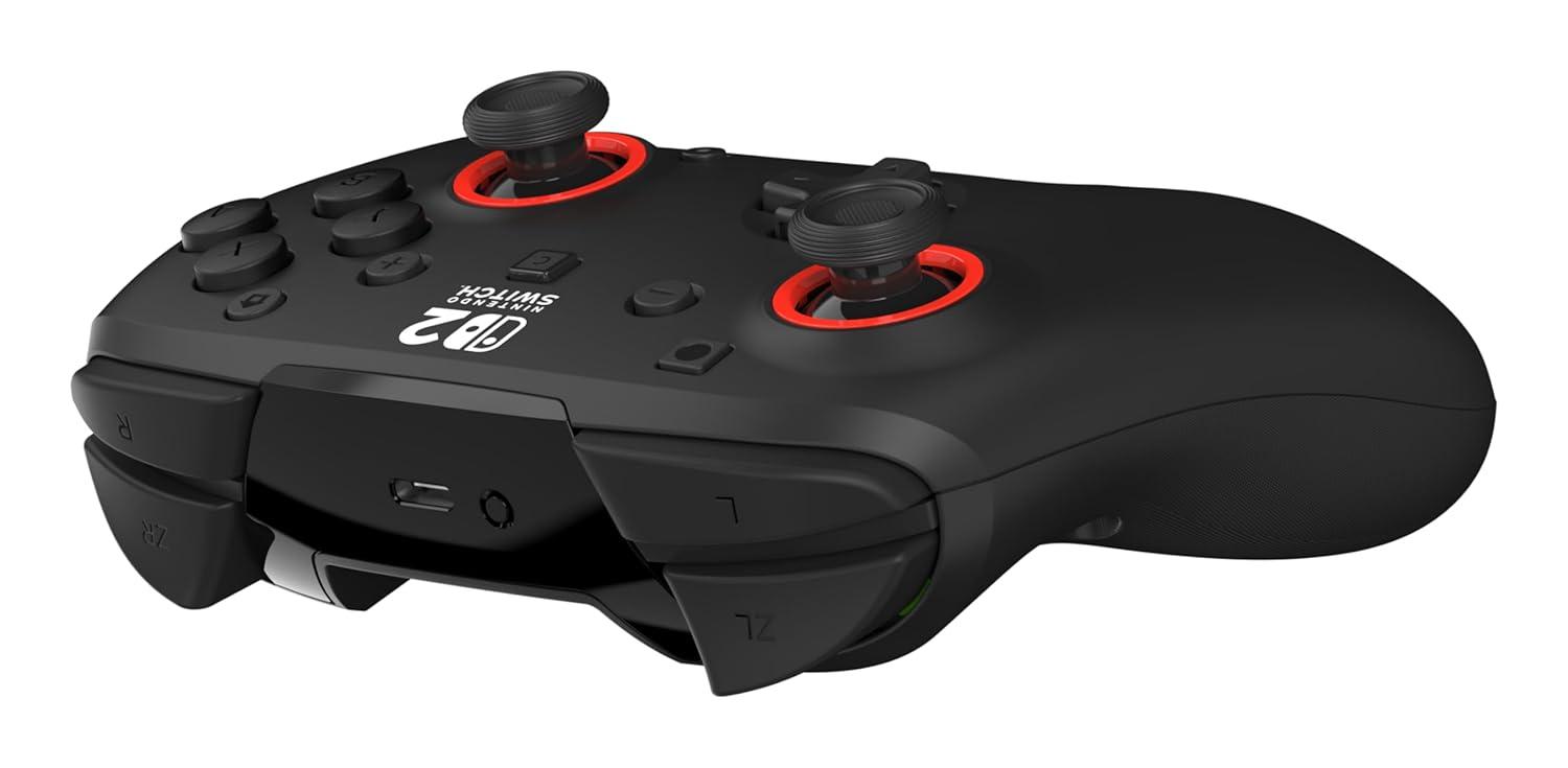 image:imageTurtle Beach Rematch Wireless Gaming Controller Officially Licensed for Nintendo Switch 2 Nintendo SwitchSwitch LiteOLED TMR Thumbsticks Rechargeable Battery Audio Controls BlackRedBlack