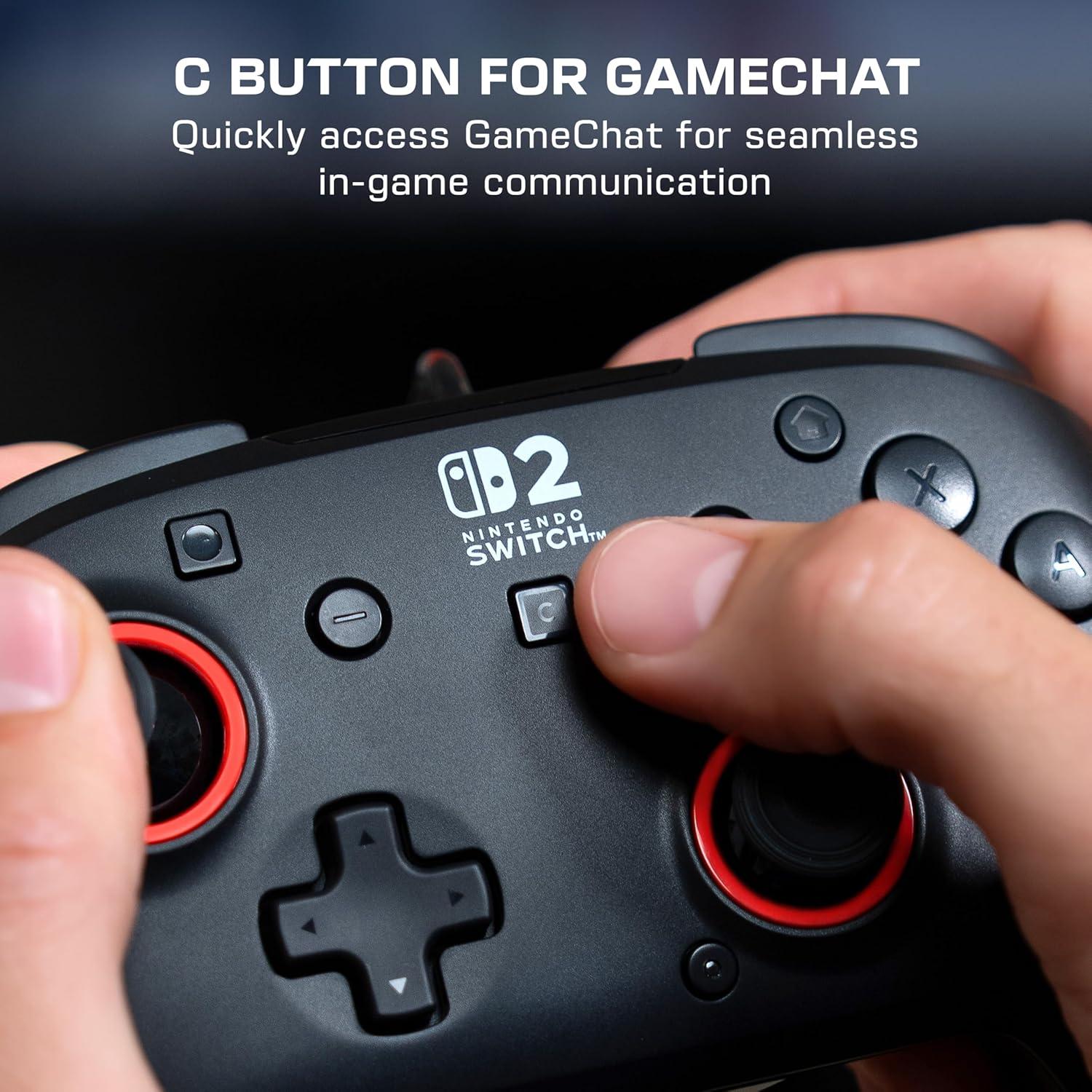 image:imageTurtle Beach Rematch Wireless Gaming Controller Officially Licensed for Nintendo Switch 2 Nintendo SwitchSwitch LiteOLED TMR Thumbsticks Rechargeable Battery Audio Controls BlackRedBlack