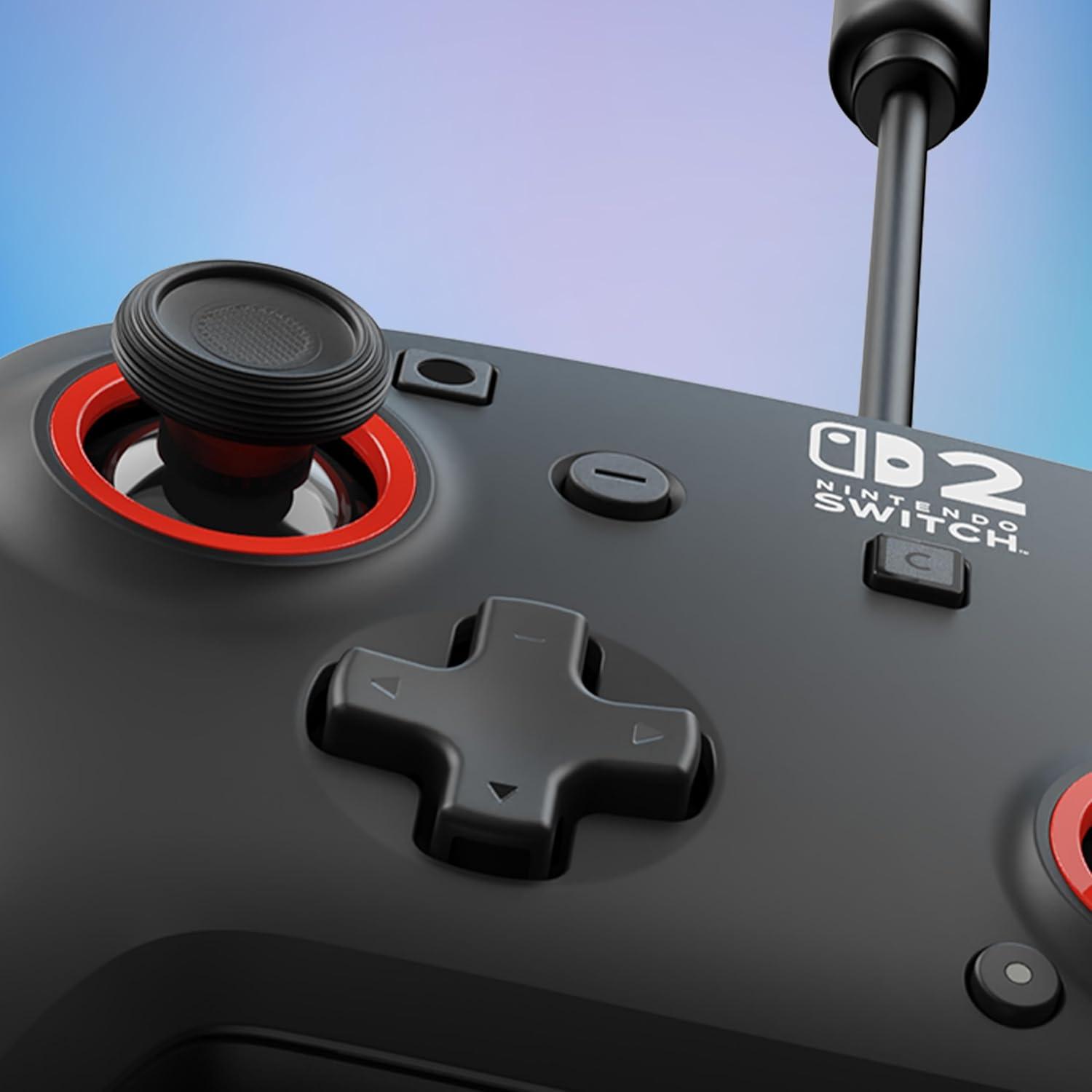 image:imageTurtle Beach Rematch Wireless Gaming Controller Officially Licensed for Nintendo Switch 2 Nintendo SwitchSwitch LiteOLED TMR Thumbsticks Rechargeable Battery Audio Controls BlackRedBlack