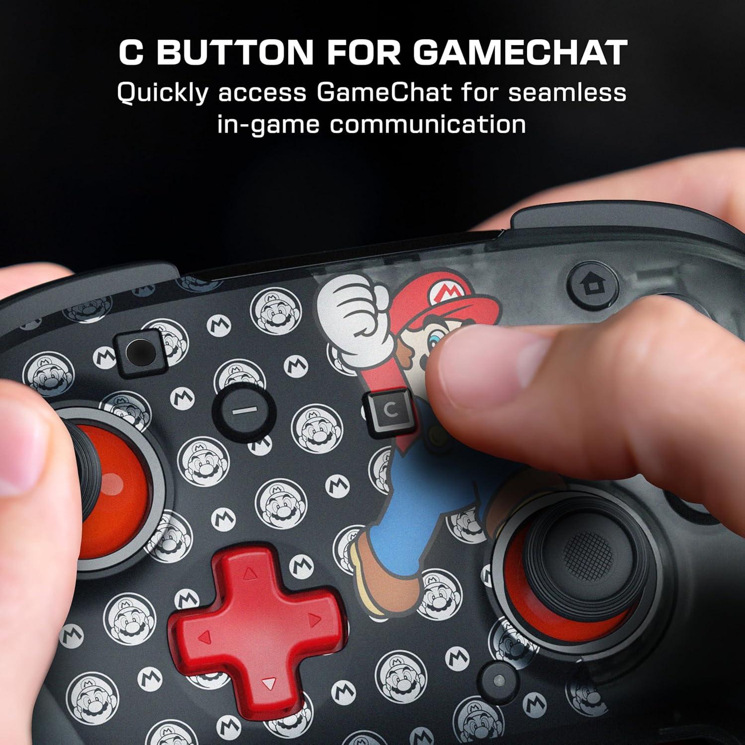image:imageTurtle Beach Rematch Wireless Gaming Controller Officially Licensed for Nintendo Switch 2 Nintendo SwitchSwitch LiteOLED TMR Thumbsticks Rechargeable Battery Audio Controls BlackRedSuper Mario Jump