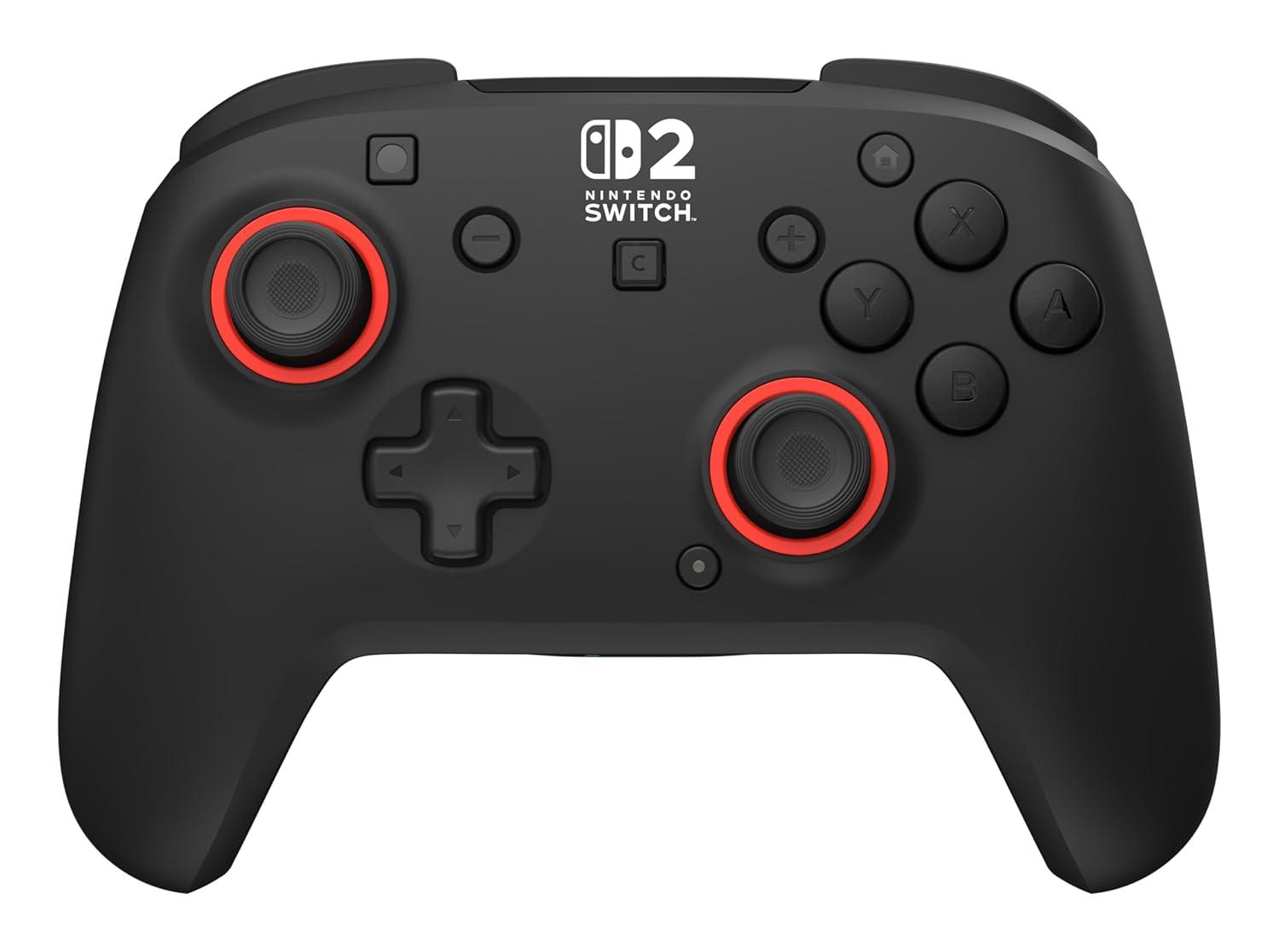 image:imageTurtle Beach Rematch Wireless Gaming Controller Officially Licensed for Nintendo Switch 2 Nintendo SwitchSwitch LiteOLED TMR Thumbsticks Rechargeable Battery Audio Controls BlackRedBlack