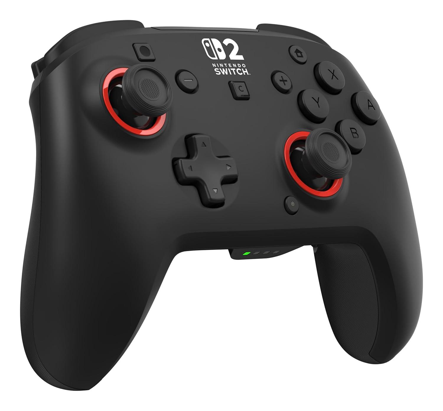 image:imageTurtle Beach Rematch Wireless Gaming Controller Officially Licensed for Nintendo Switch 2 Nintendo SwitchSwitch LiteOLED TMR Thumbsticks Rechargeable Battery Audio Controls BlackRedBlack