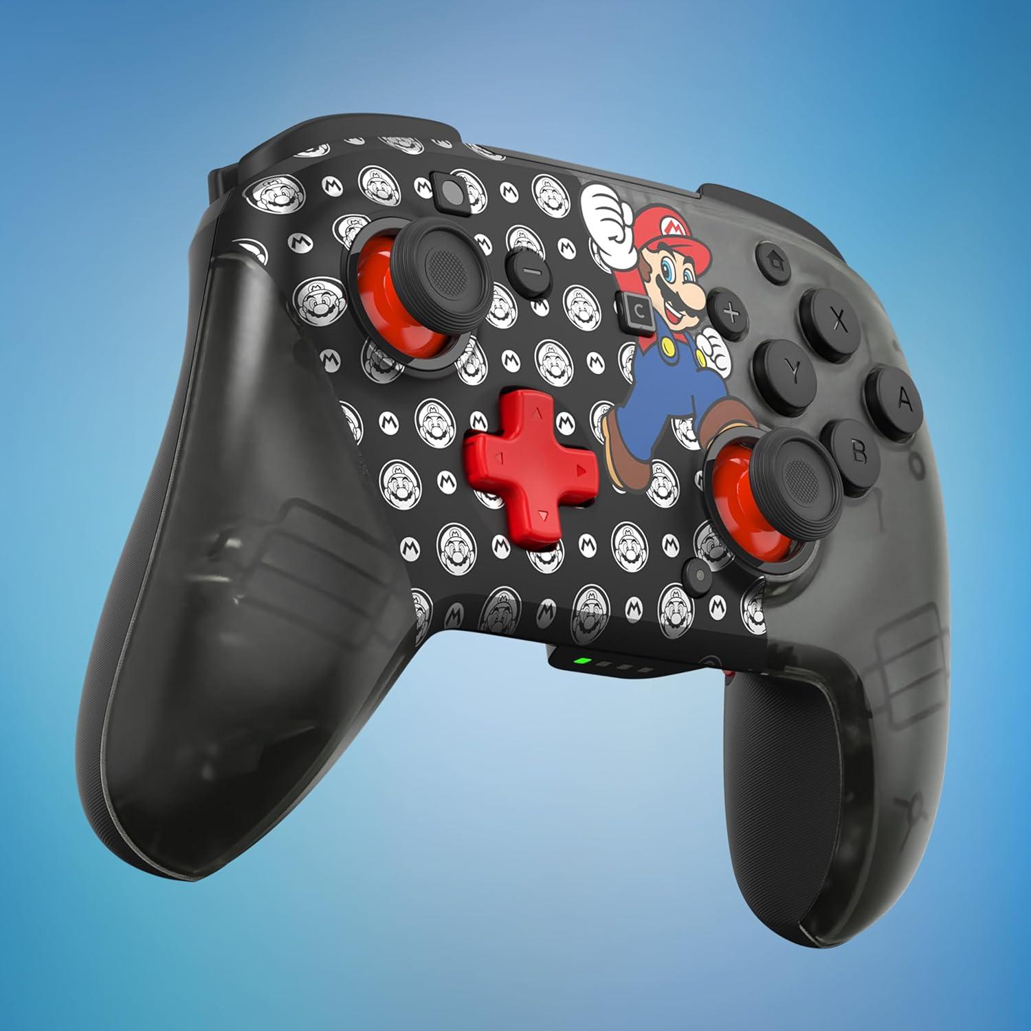 image:imageTurtle Beach Rematch Wireless Gaming Controller Officially Licensed for Nintendo Switch 2 Nintendo SwitchSwitch LiteOLED TMR Thumbsticks Rechargeable Battery Audio Controls BlackRedSuper Mario Jump